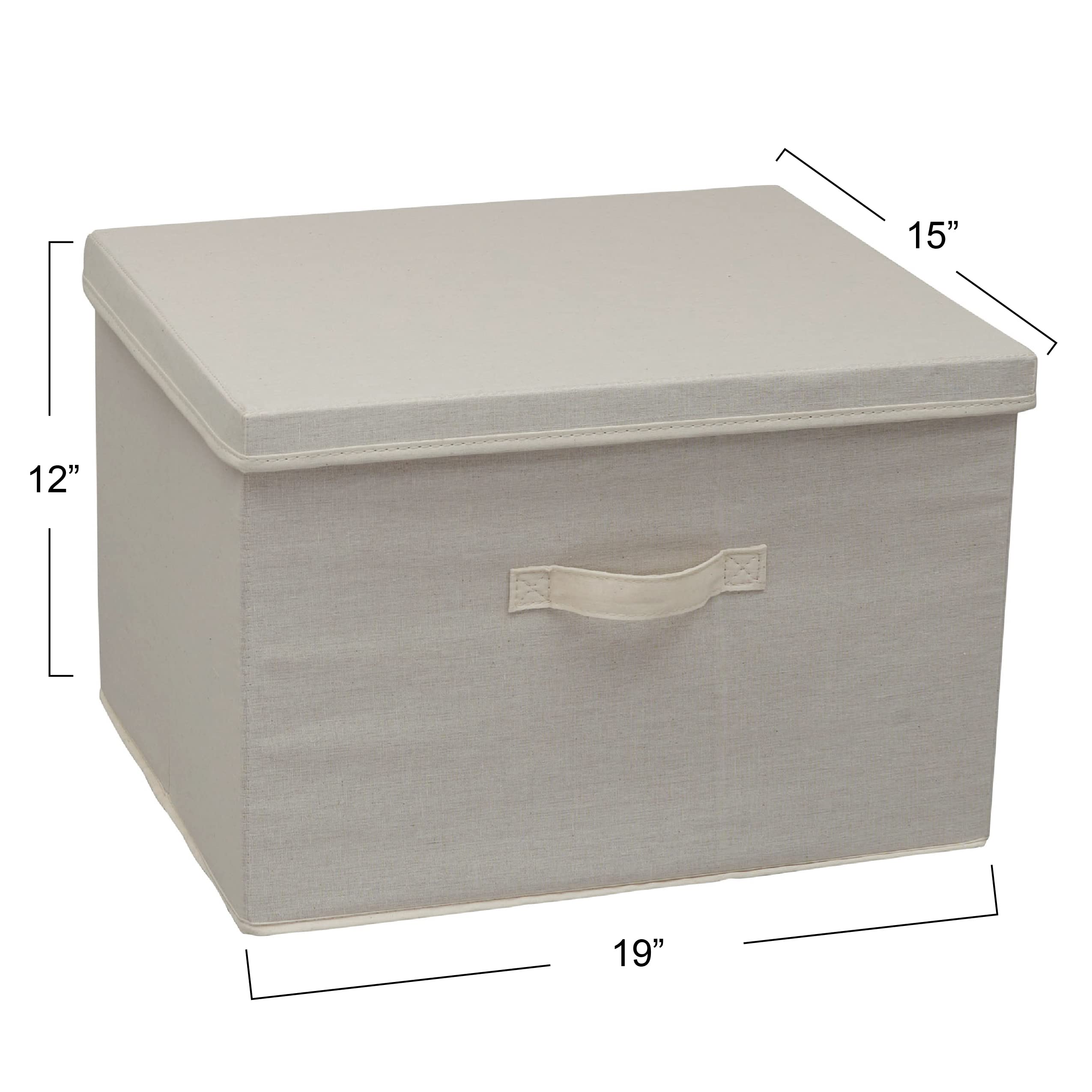 Amazon.com: Household Essentials Natural Wide Storage Box with Lid