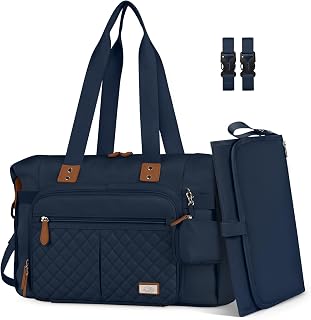 RAINSMORE Changing Bag with Nappy Bag and Changing Mat