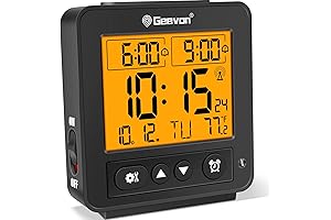 Geevon Atomic Travel Alarm Clock with Backlight
