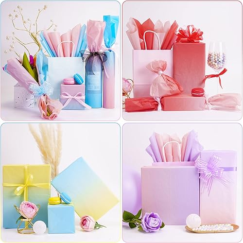 Miniatura 88 de Larcenciel Papel de seda dorado rosa, 120 hojas, papel metálico de regalo para bolsas de regalo, embalaje, flores, San Valentín, Navidad, boda, Oro