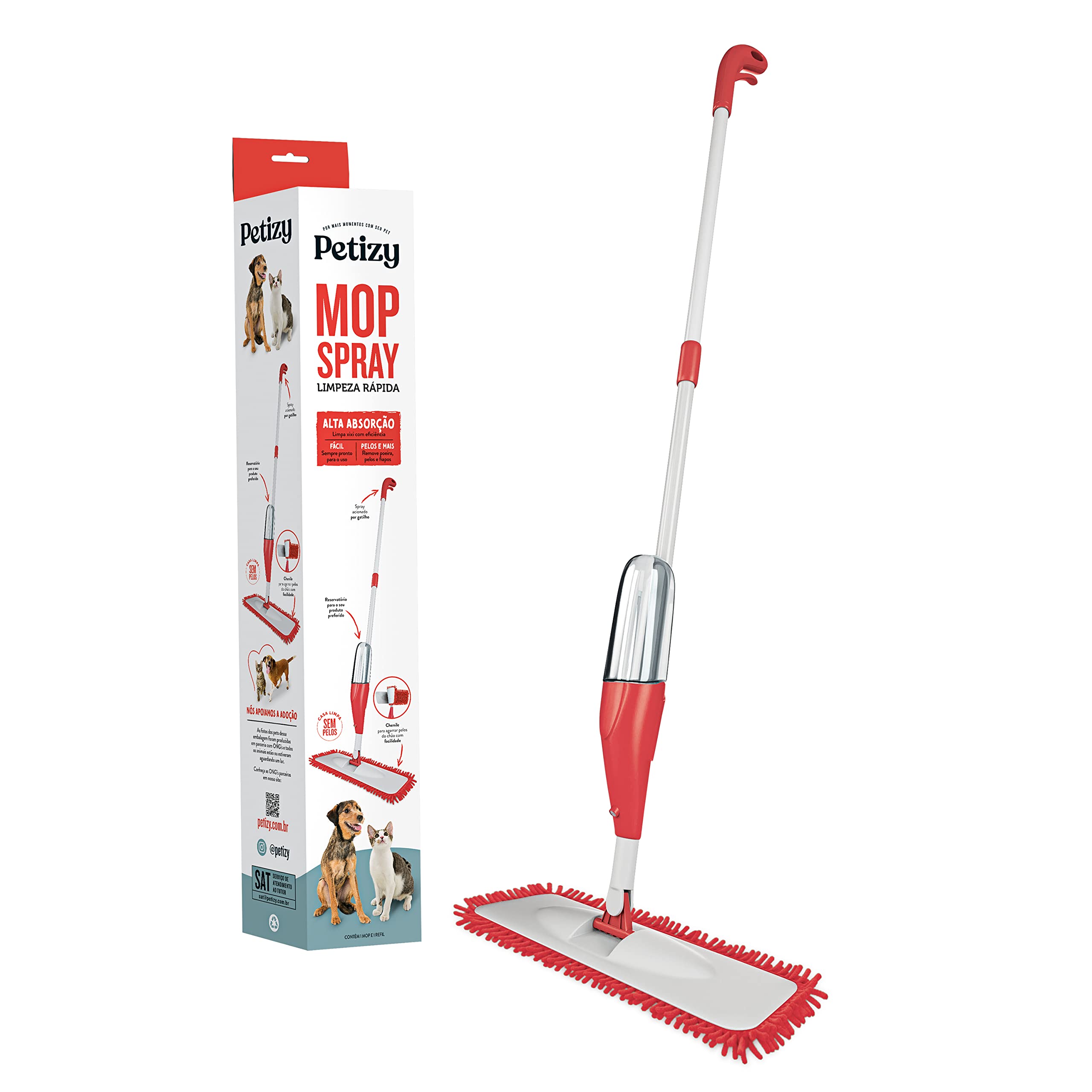 petit.lys Petizy - Mop Spray Limpeza Rápida -PET1669 : Amazon.com.br: Casa