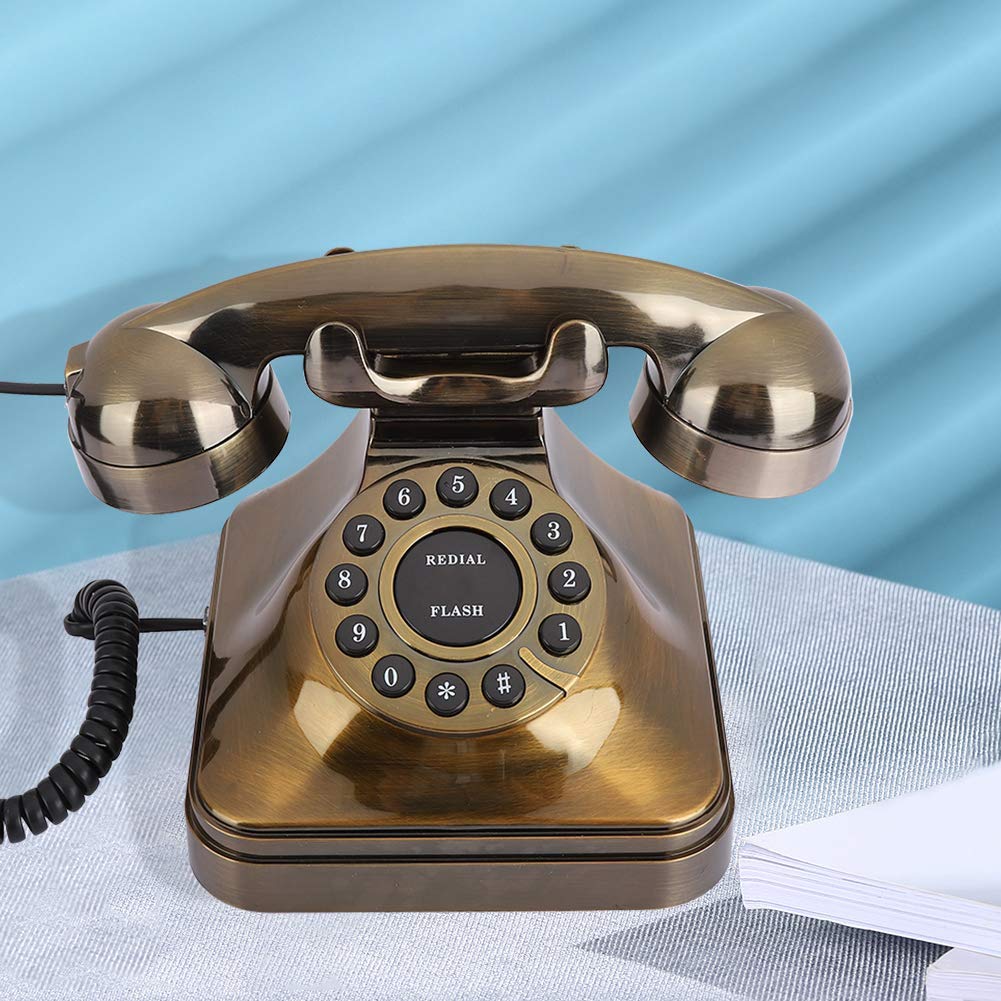 WX-3011# antyczny telefon z brązu vintage telefon stacjonarny telefon do domu biuro, dla przyjaciół, stały telefon do biura, telefon bezprzewodowy
