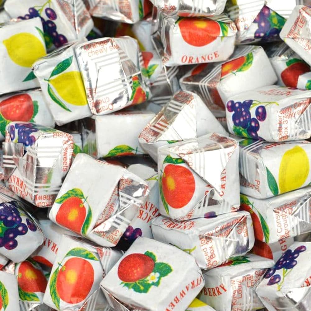 Fruit Caramel Fruit Chews Wedding Sweets Party Bags - Individually Wrapped Fruit Caramels (500g)