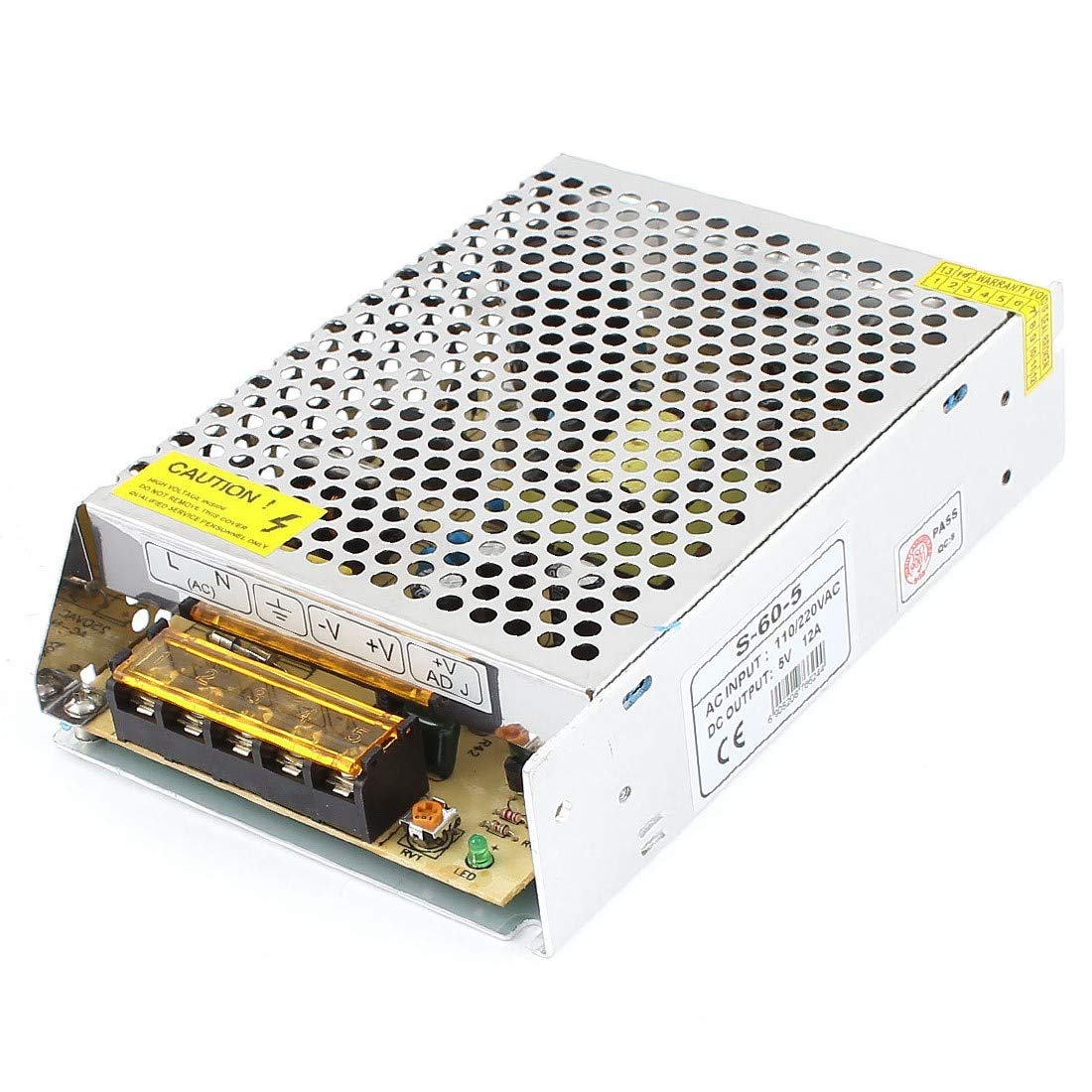 Alimentation 5V 12A haute efficacité pour ruban LED et projets de découpage