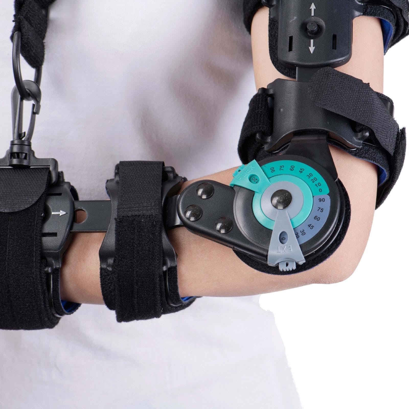 PopieL Codera Ajustable Unisex, Codera con Bisagras Para Codo Izquierdo/derecho, Cabestrillo de Fijación de Fractura de Brazo, Codera Postoperatoria Para Fijación Después de La Eliminación de Yeso
