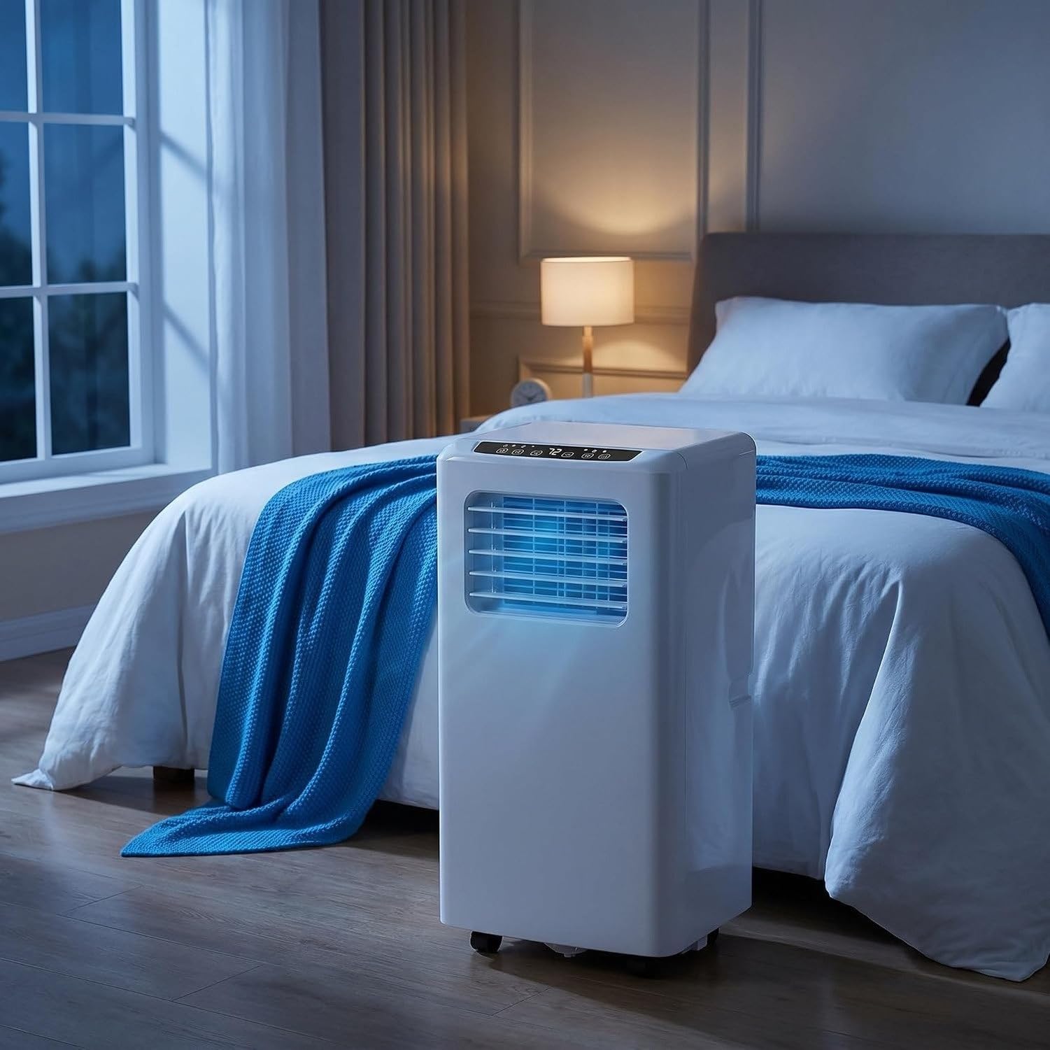 Aire Acondicionado Portátil 5000 BTU Silencioso, Enfriador Interior con Control Remoto Digital, Deshumidificación y Kit de Instalación para Ventana, Style 5, 8000 BTU