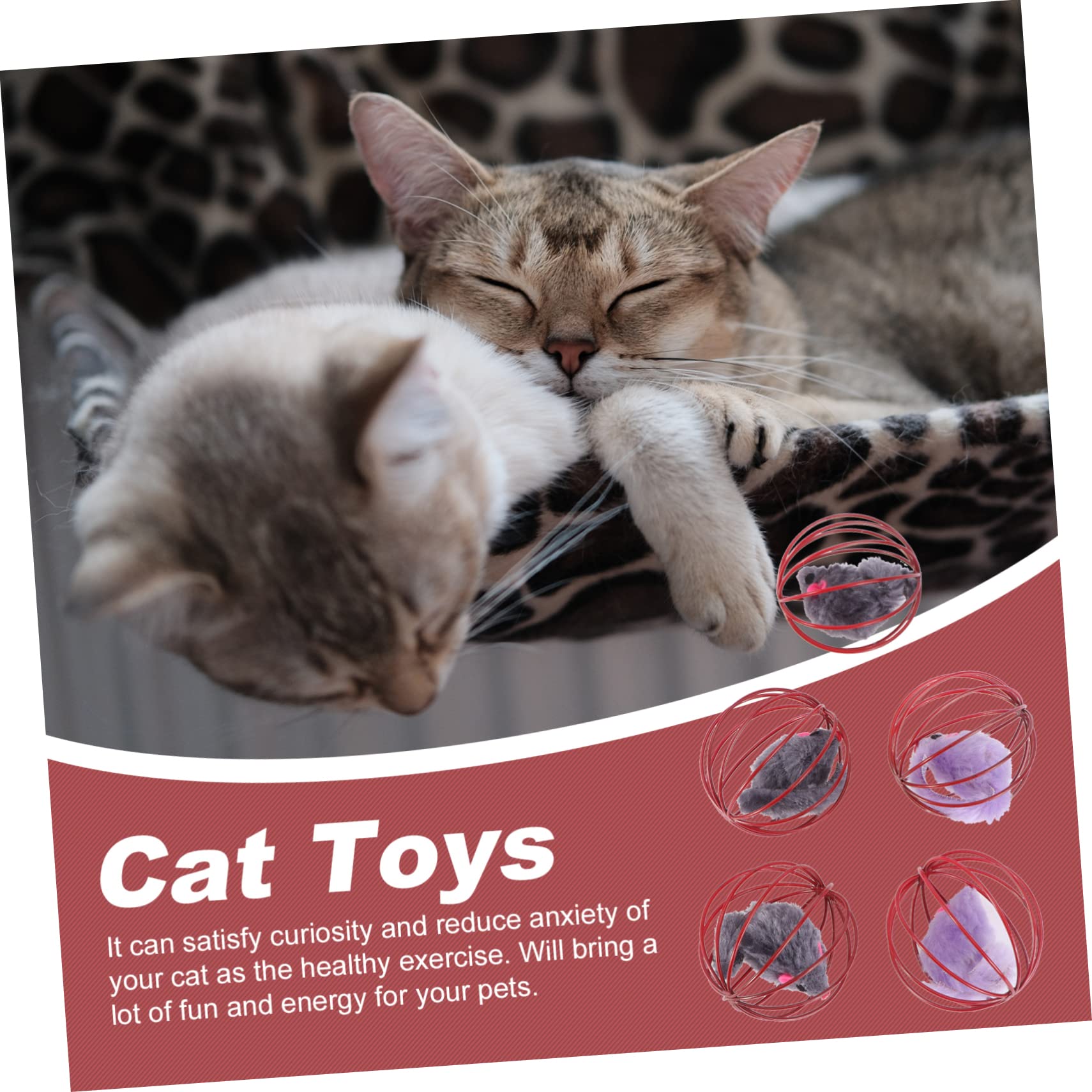VANZACK 15piezas De Ratón para Gatos Juguetes Interactivos De Estimulación Mental Aleatorios Juguetes De Divertidos para Mascotas