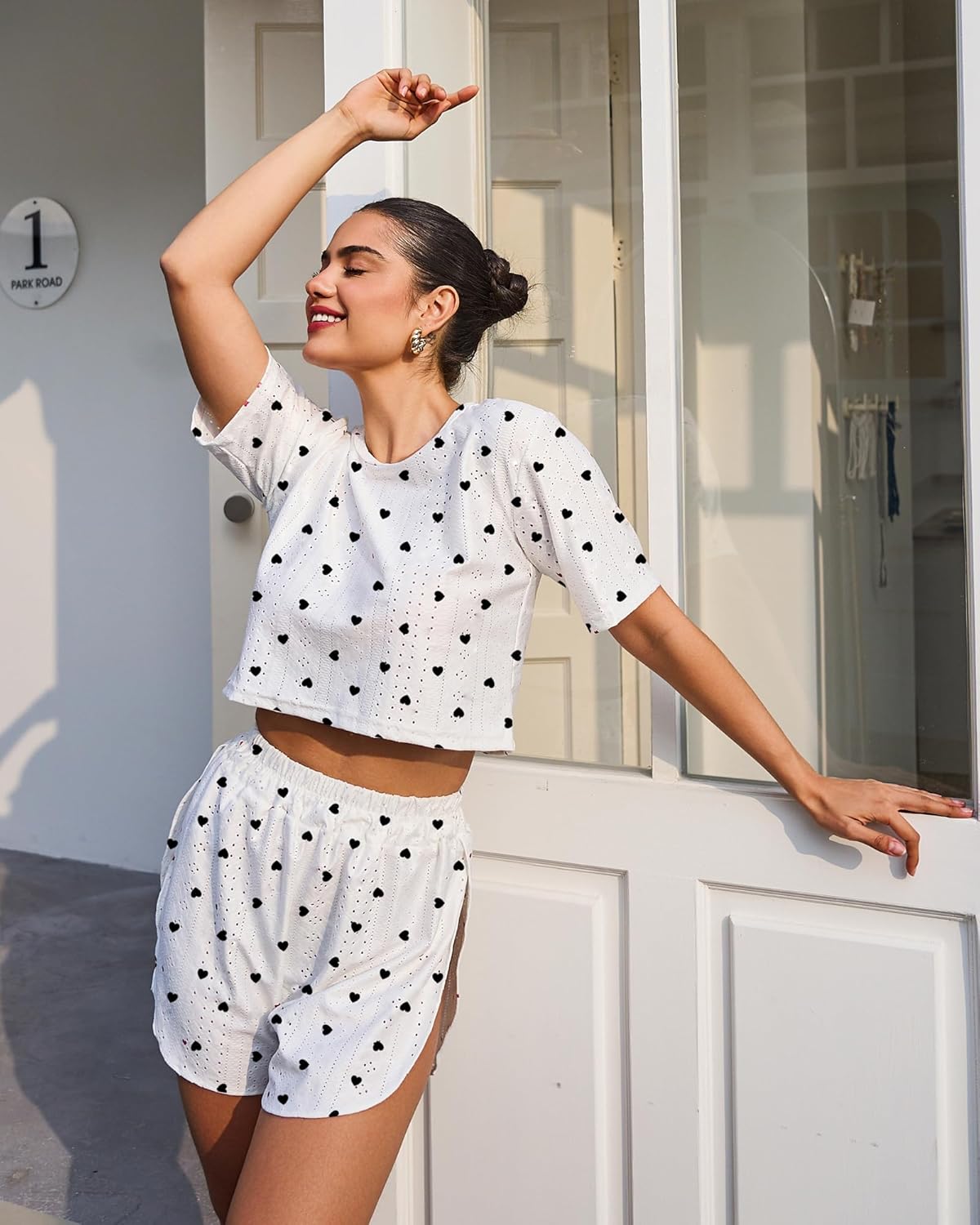 Pajamas for Women Set 2 Piece Soft Pjs Lounge Sets Cut-out Design High-Slit Loungewear Sexy Sleepwear(S-XL) - Image 5