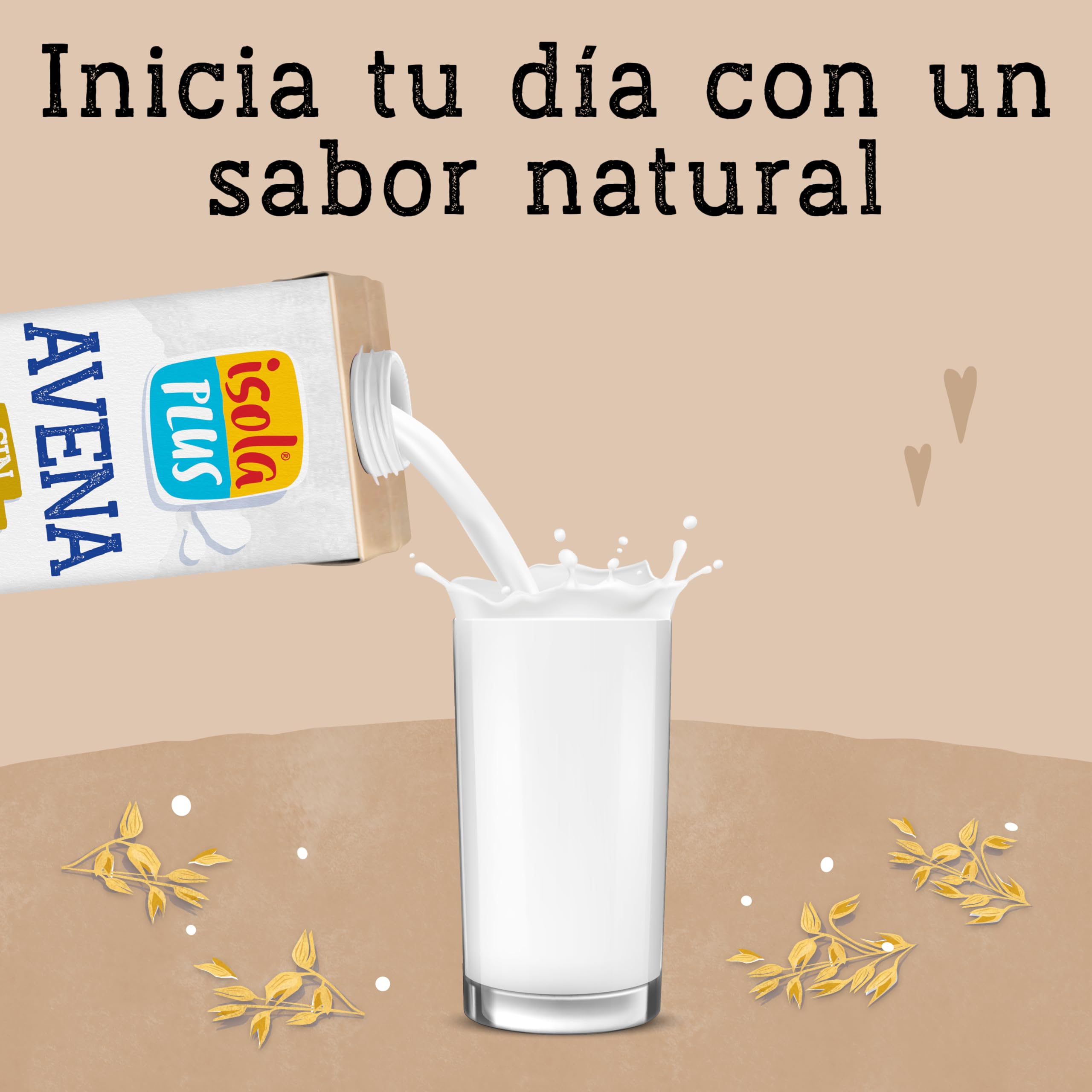 ISOLA PLUS Bebida Vegetal de Avena sin Gluten sin Azúcares Añadidos Sin Lactosa Pack 6 x 1 L
