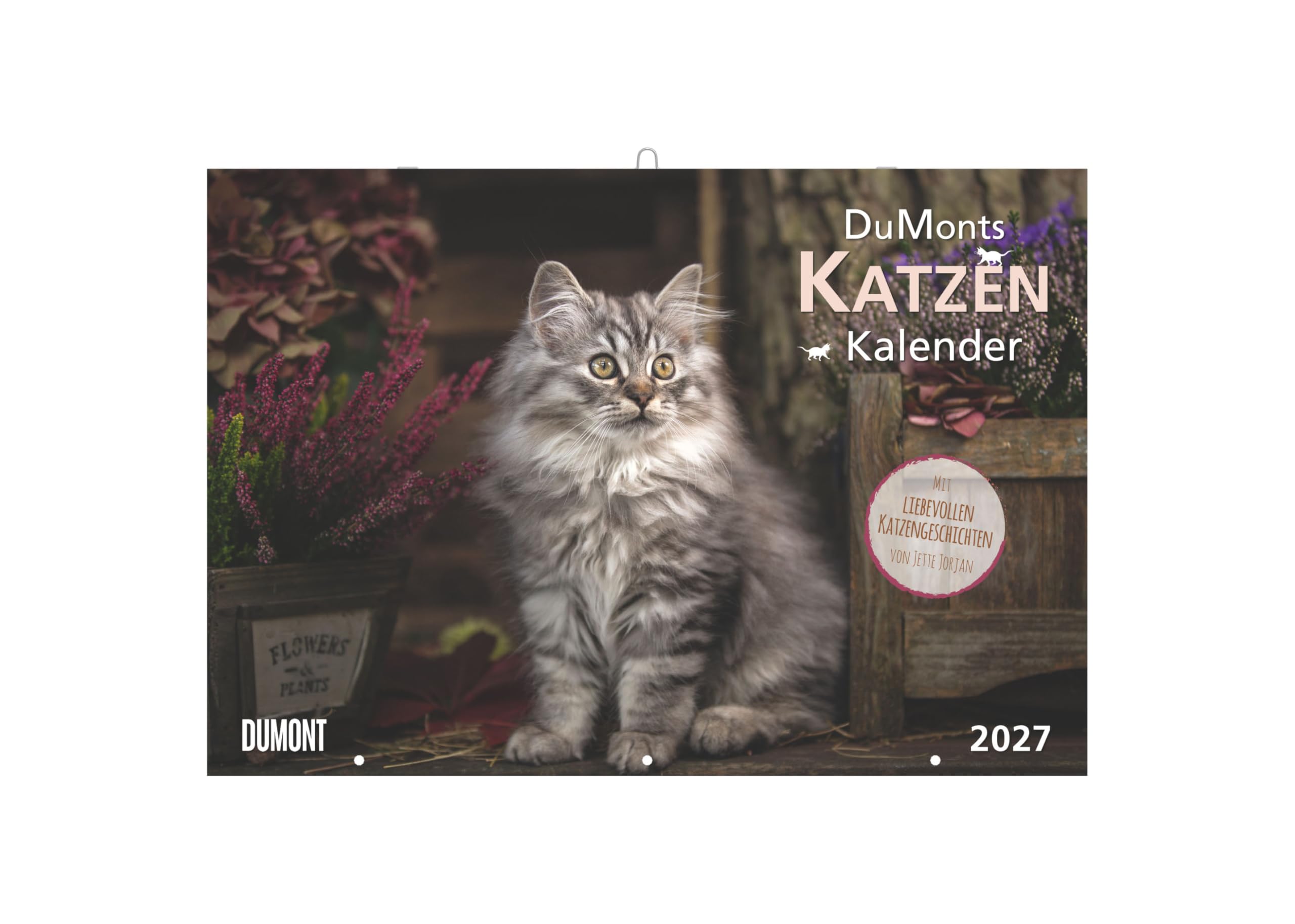 DuMonts Katzen Kalender 2027: Wandkalender 42x29 cm (42x58 cm geöffnet) mit Notizkalendarium, 12 Katzenportraits und literarischen Geschichten