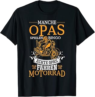 Herren Manche Opas spielen Bingo echte Opas fahren Motorrad Outfit T-Shirt