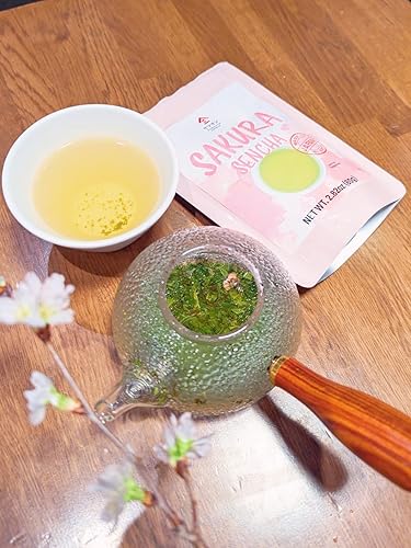 Miniatura 8 de Chaganju Sakura - Té verde floral - Hoja suelta japonesa con pétalos de sakura, 2.82 oz (80 g)