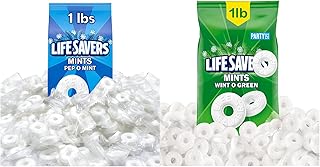 Lifesavers Mint Variety Pack - 2 lbs of Mints - 1 Pound of Each - Wint O Green and Pep O mint - Individually Wrapped Mints - Great for Sharing