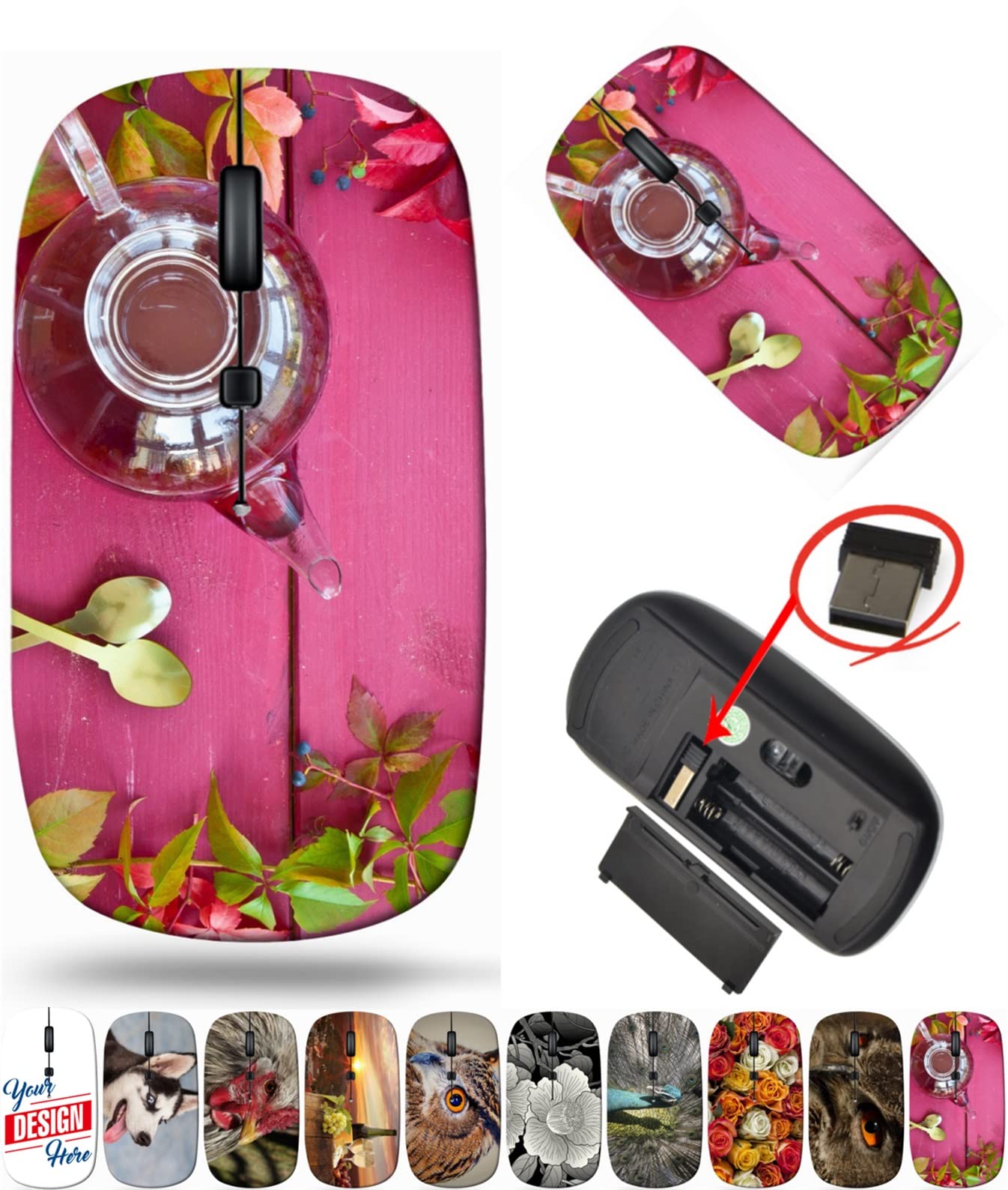 Amazon.com: maizi Wireless Mouse Battery Powered for Computer ...