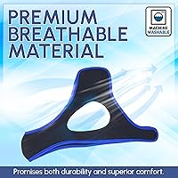 Vista 3 de Correa de barbilla ajustable antironquidos – Solución eficaz para ronquidos – Alternativa CPAP transpirable – Unisex, ajustable, apnea del sueño