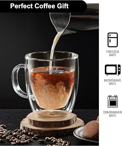 Miniatura 5 de Tazas de té de cristal de borosilicato de doble pared resistente al calor
