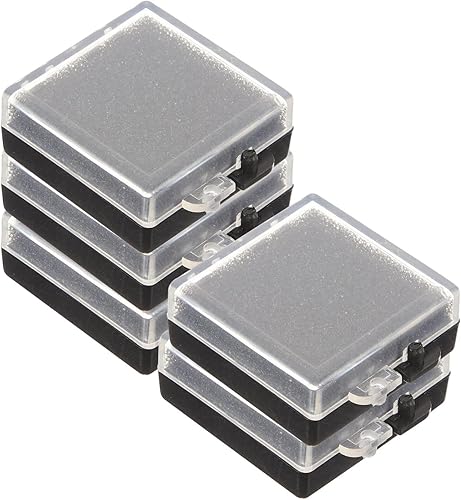 Healifty Caja de almacenamiento de componentes electrónicos antiestáticos, caja de chip cuadrada con parte superior transparente y organizador