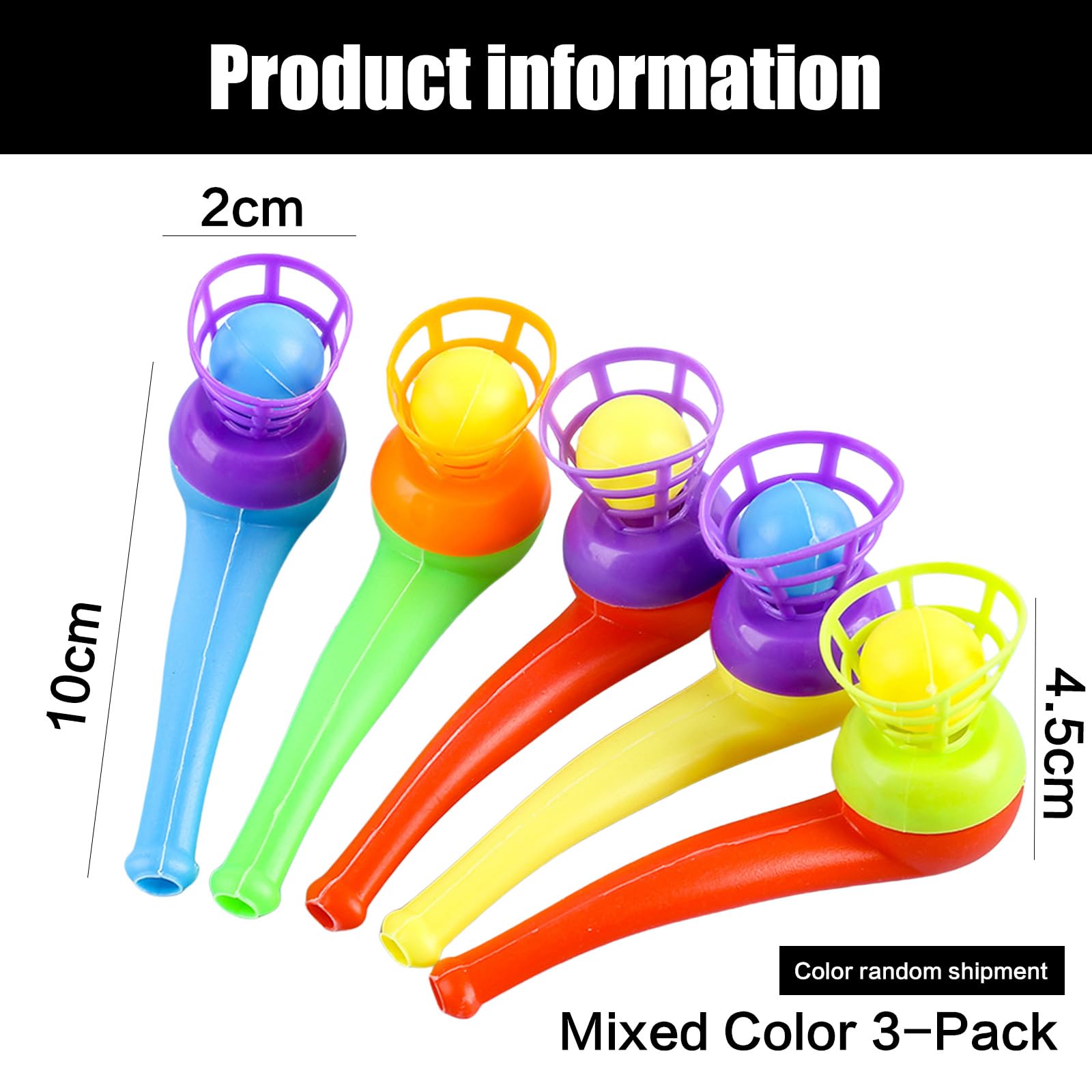 ChainYao 3-Pack Floating Blow Pipe Ball Game - Image 2