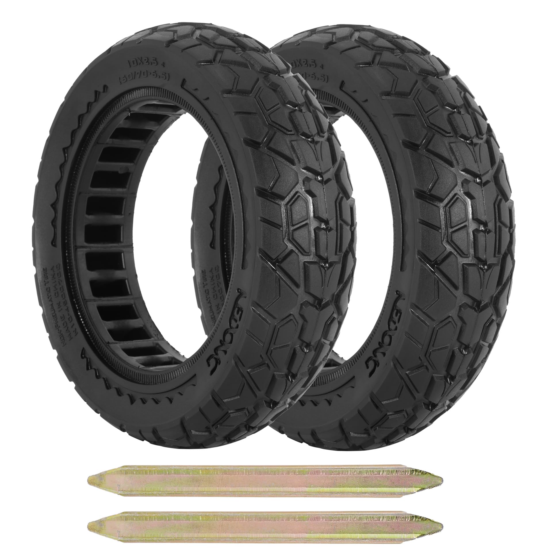 Photo 1 of 10x2.5 Inch Solid Tire, 60/70-6.5 Tubeless Scooter Tire