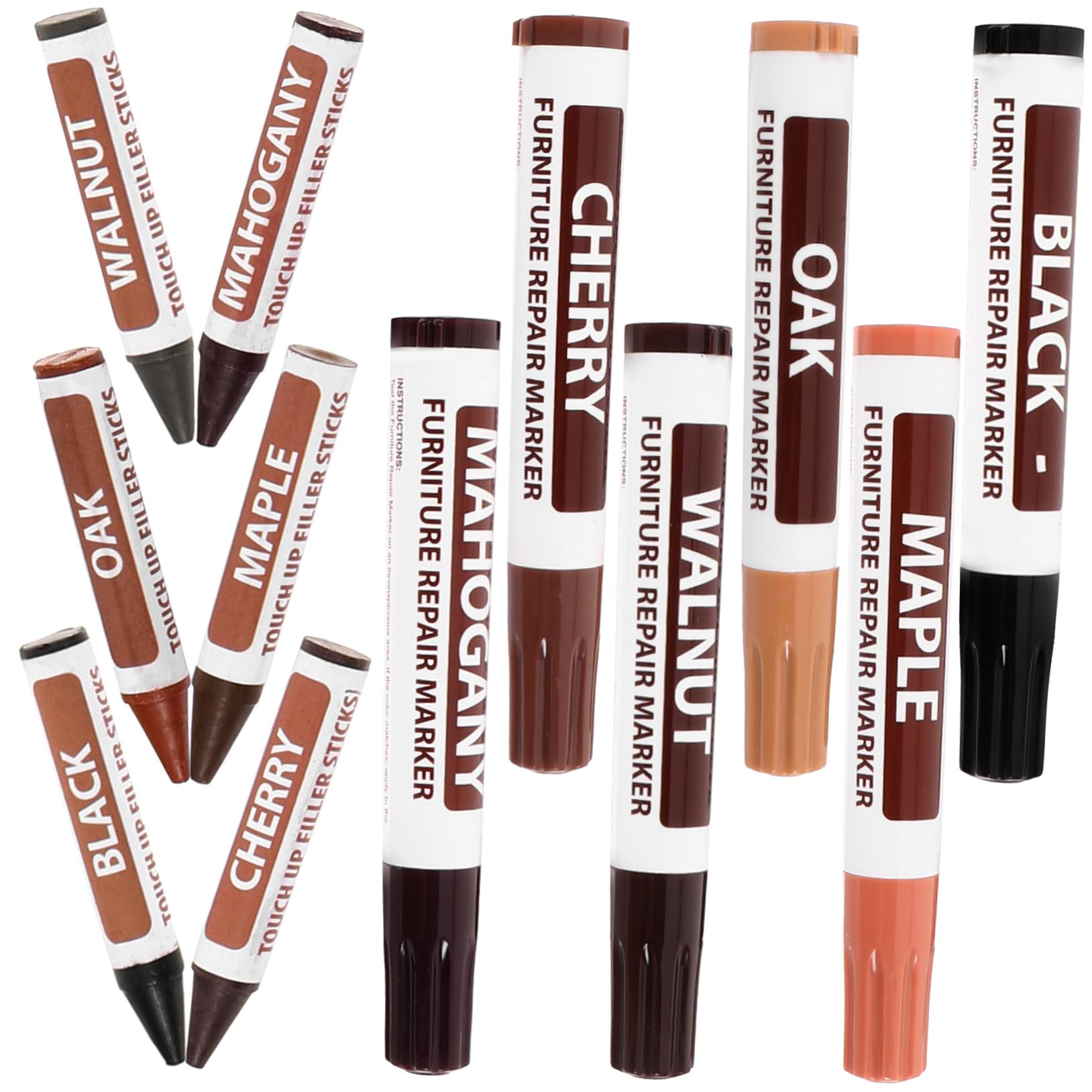 CIYODO 1Set Touch Up Repair Pen Color Furniture Markers for Wood Floors Cabinets and More Easy to Use Scratch Covering for Quick Blemish Fixing for Home and Office