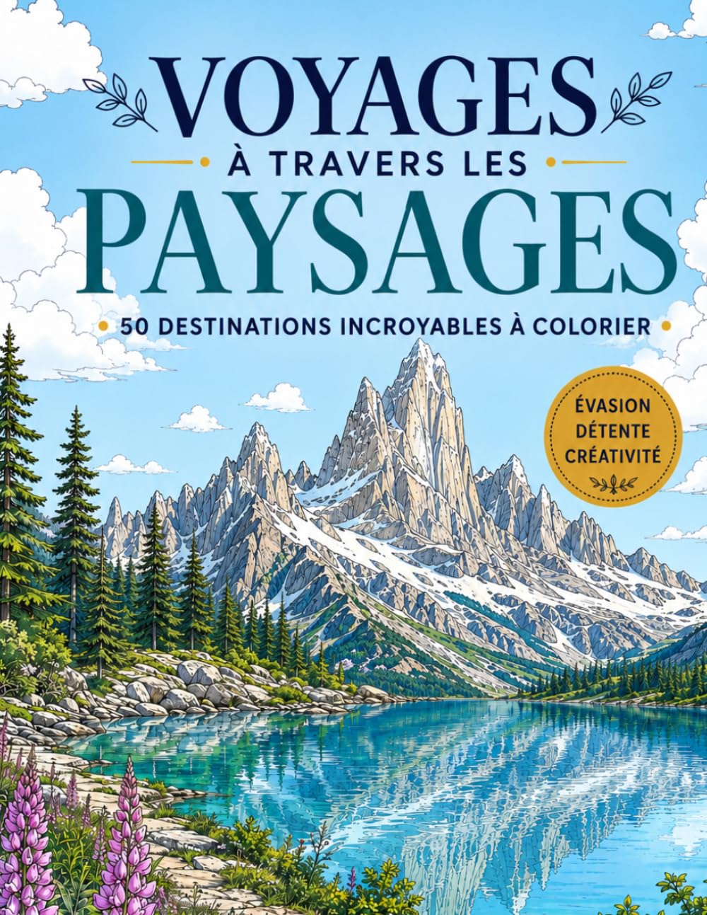 Voyages à travers les paysages: 50 destinations incroyables à colorier