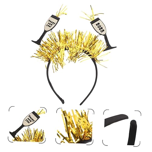 Miniatura 5 de Abaodam 3pcs New Year Headband 2023 Graduation Headband Happy New Star Headband New Year Hairband Star Moon New Year Eve Headband Star Headpiece