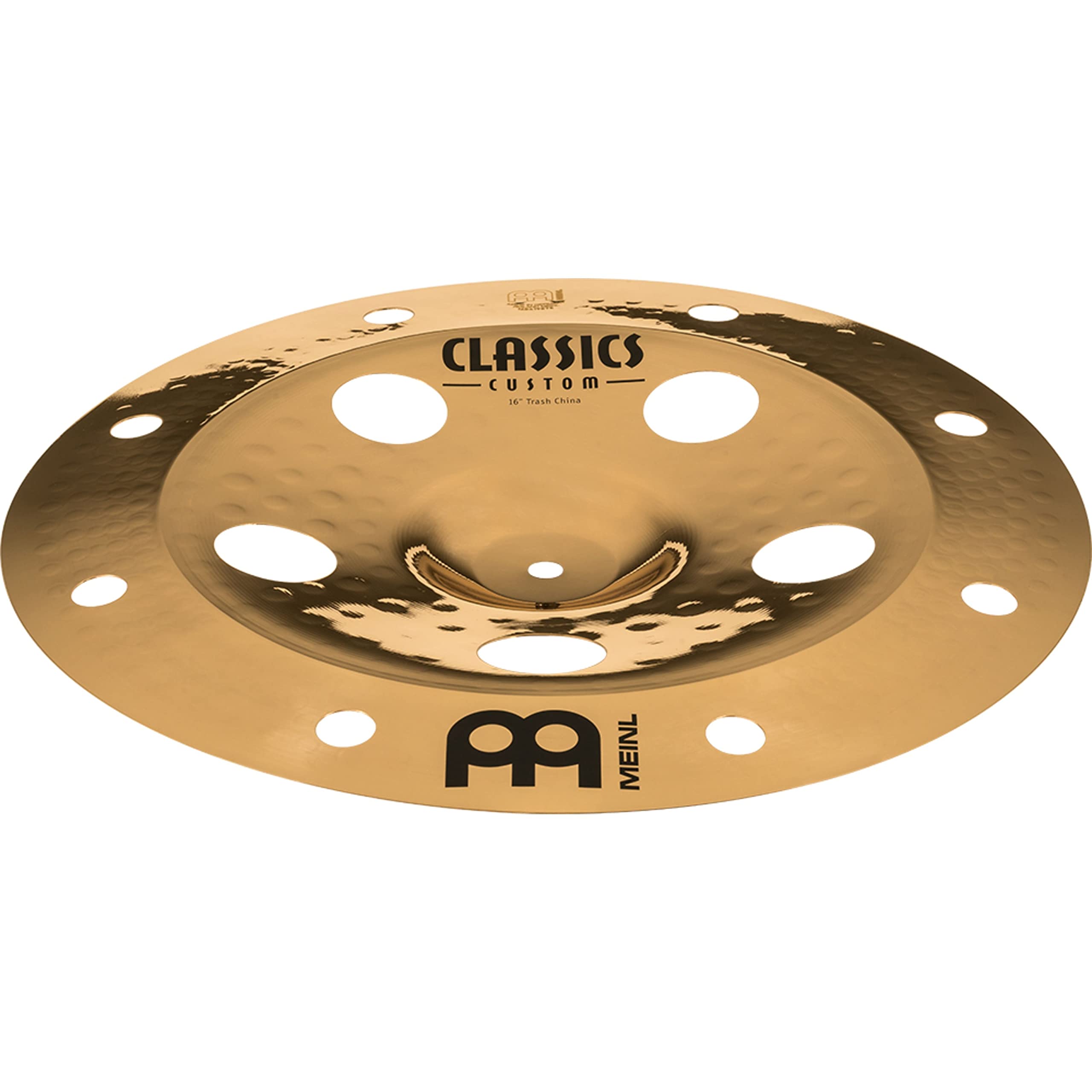 Meinl Cymbals Classics Custom Brilliant Piatto Trash China 16 pollici (40,64cm) per Batteria - Bronzo B12, Finitura Brillante, Prodotto in Germania (CC16TRCH-B)