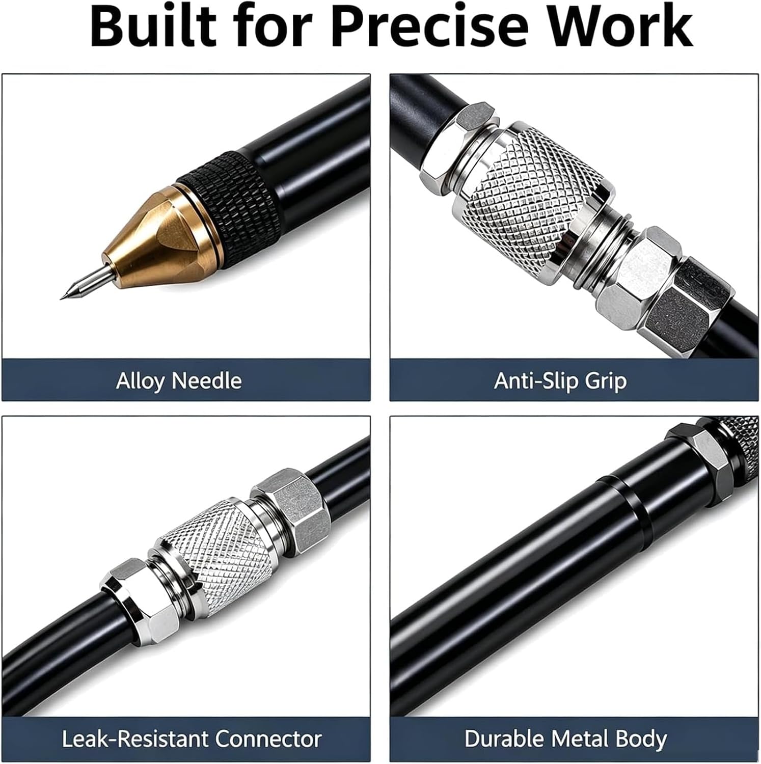 Pneumatic Engraving Pen,Industrial Metal Engraver, Air-Powered Metal Etching Tool, Hand Metal Scribe Engraving Tool, 38000 BPM Impact Engraver, W/Tungsten Carbide Tip