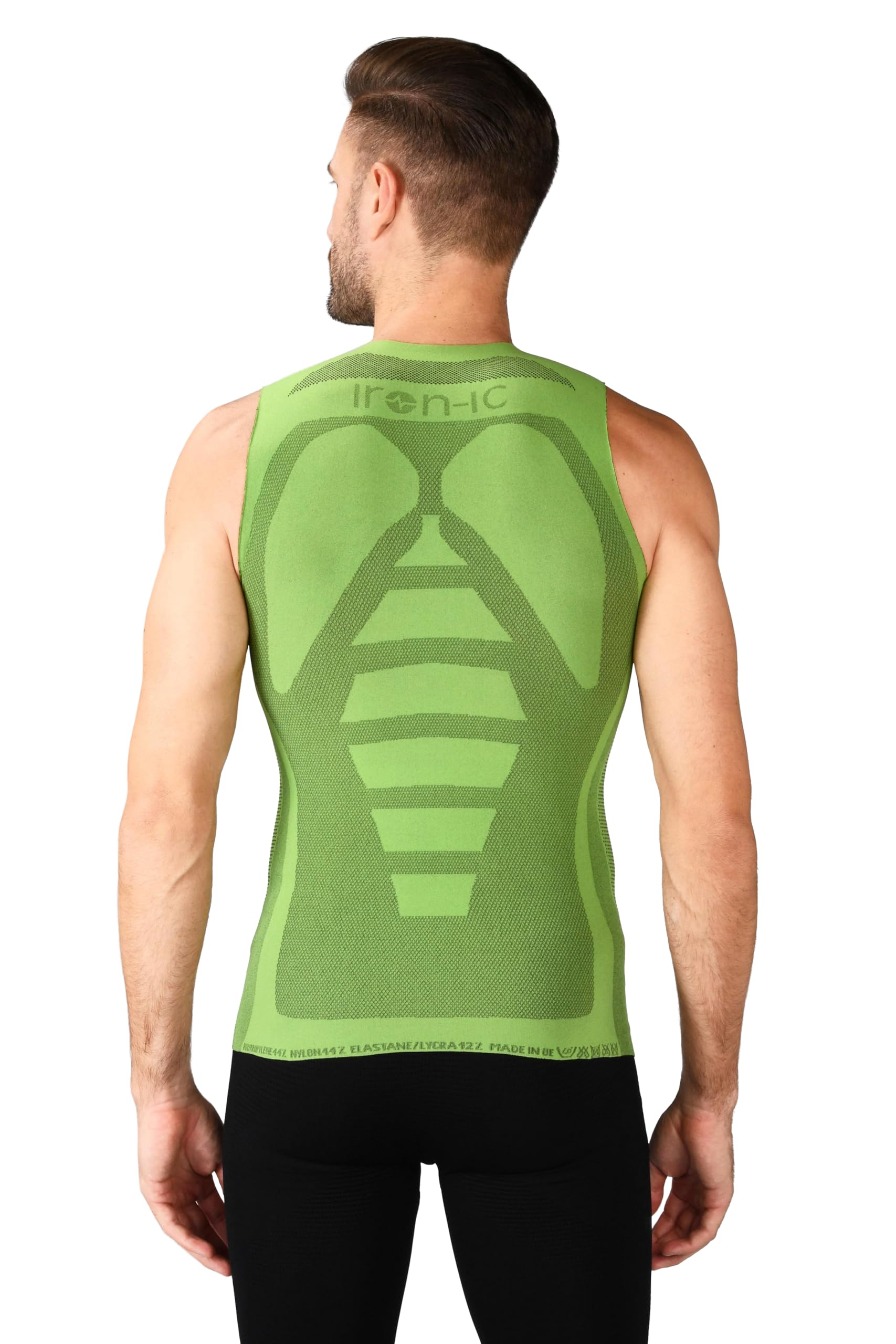 Iron-ic, Canotta Smanicata Performance Traspirante Anatomica, Canotta Running, Trekking, Crossfit Uomo