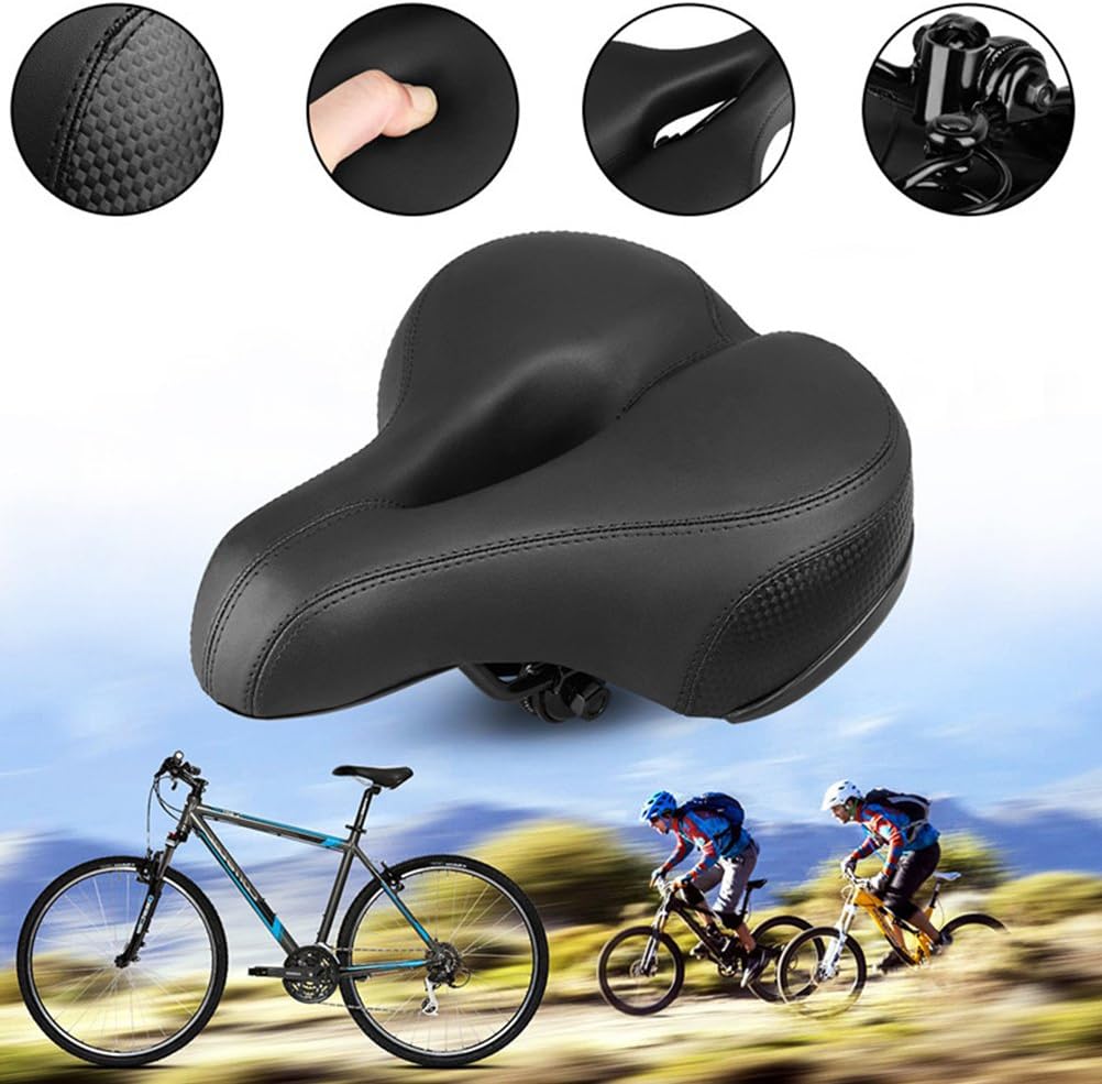 VORCOOL Bike Seat, Bicycle Seat Cover Most Comfortable Replacement Bicycle Saddle Universal Fit for Exercise Bike and Outdoor Bikes