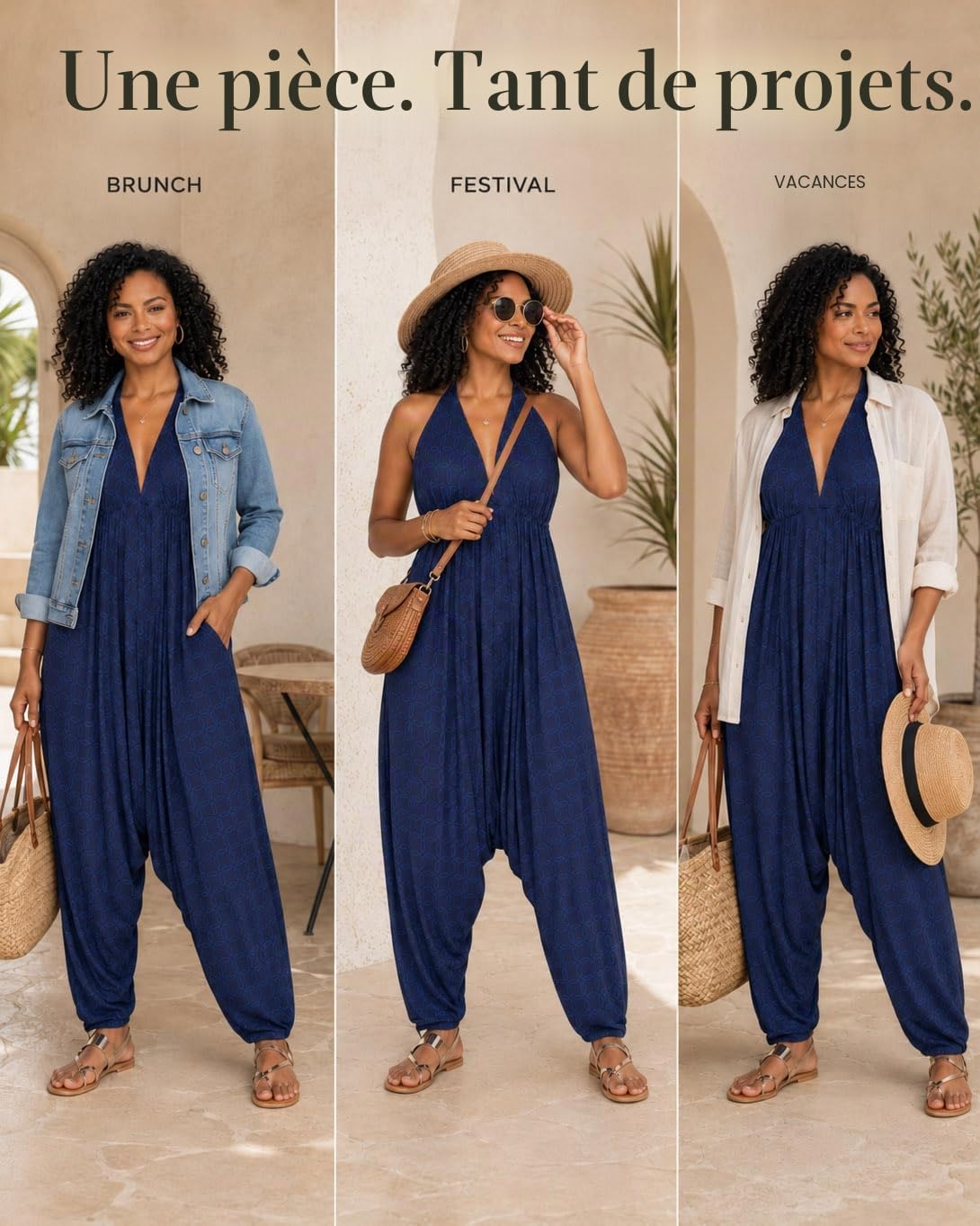 likemary Harem Combinaison sarouel Femme (lot de 1)