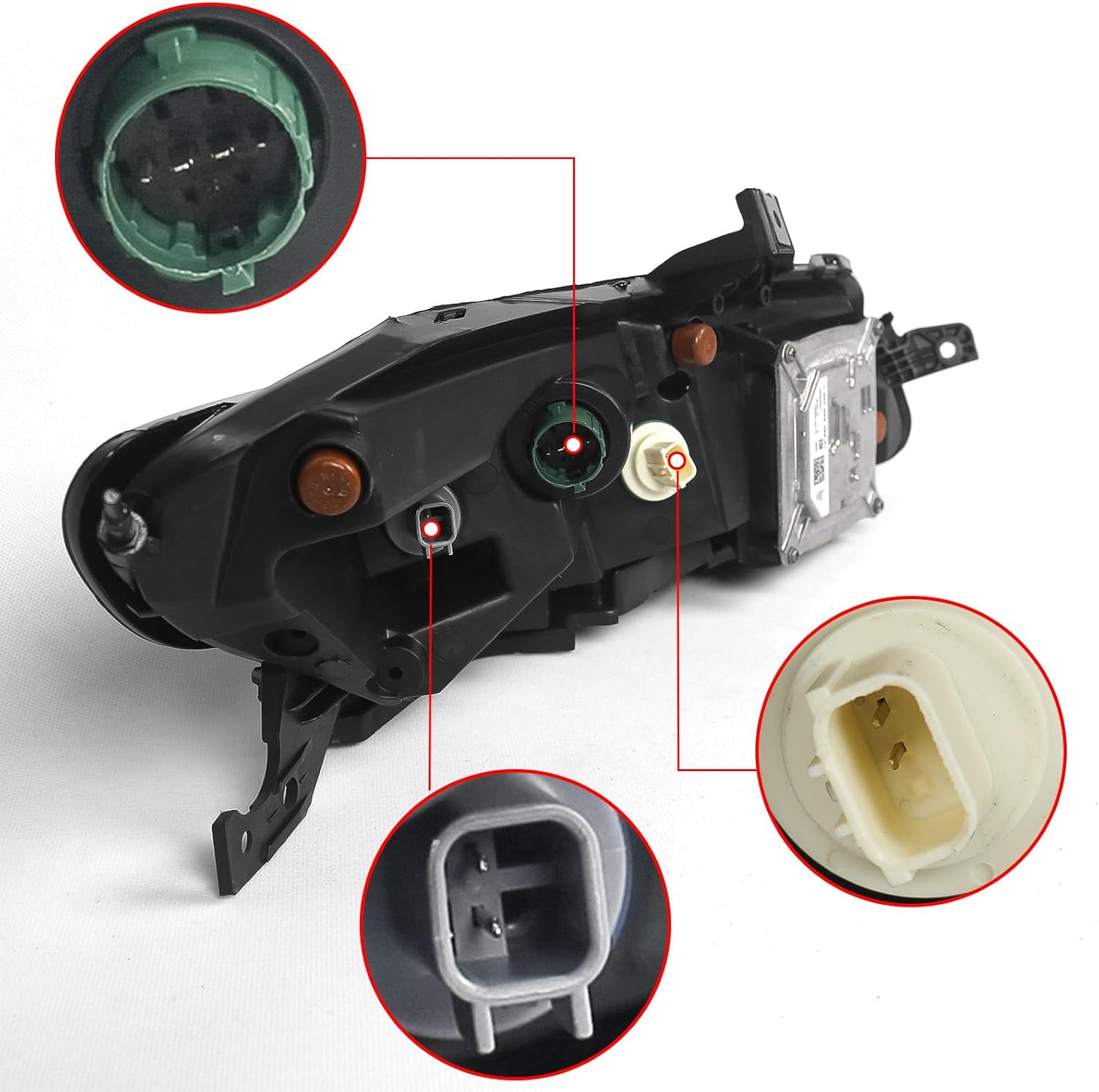 Huray DRL Headlight for Jeep Cherokee 2014-2018 [Day Time Running Light] [Turn Signal Light] [Side Mark Light] OE Replacement (Driver Side (Left))