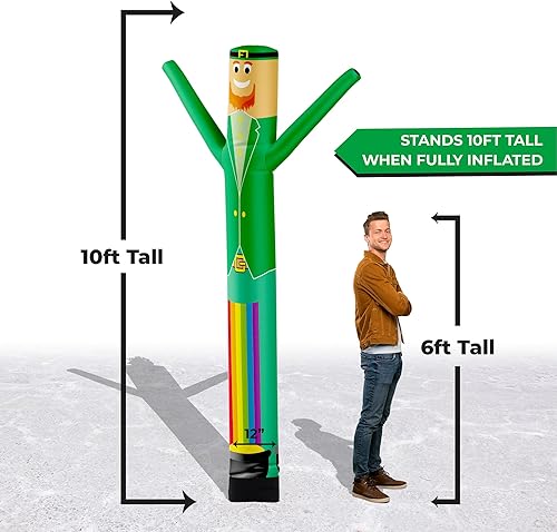 Miniatura 3 de LookOurWay Air Dancers - Tubo inflable para hombre  10 pies de alto para promoción de negocios (soplador no incluido), temática del día de San