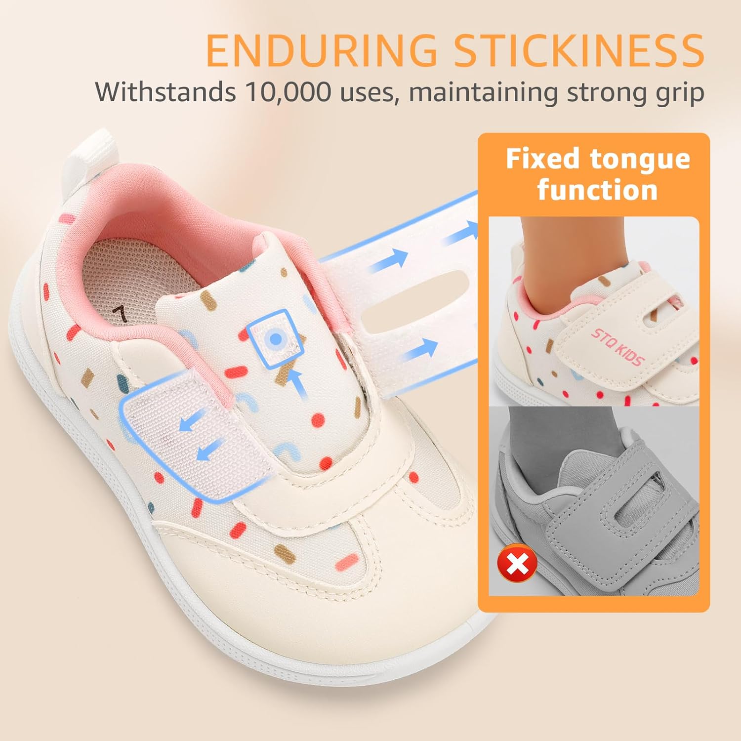 STQ KIDS Wide Toe Box Toddler Shoes Zero Drop Boys Girls Barefoot Shoe Non-Slip Little Kids Sneakers for First Walking - Image 6