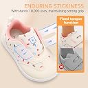 STQ KIDS Toddler Wide Toe Box Shoes Boys Girls Barefoot Sneakers, Beige White, 5 Wide Toddler gallery image