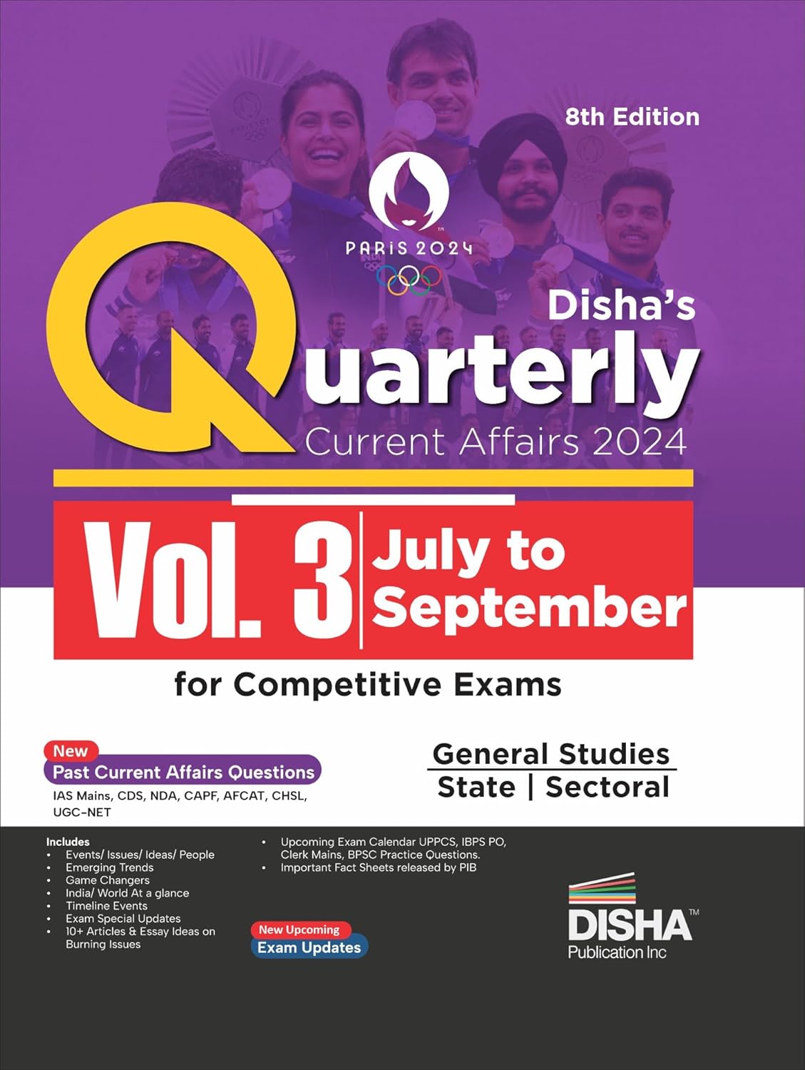 Quarterly Current Affairs 2024 Vol. 3 – July to September for Competitive Exams 8th Edition | Latest Updates | General Knowledge/ Awareness