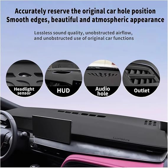 Car Dashboard Cover Compatible With Honda For N-BOX 2017-2020 2021 2022 JF3 JF4 Car Dashboard Cover Pad Dash Mat Sunshade Protective Carpet(RHD Flannel)