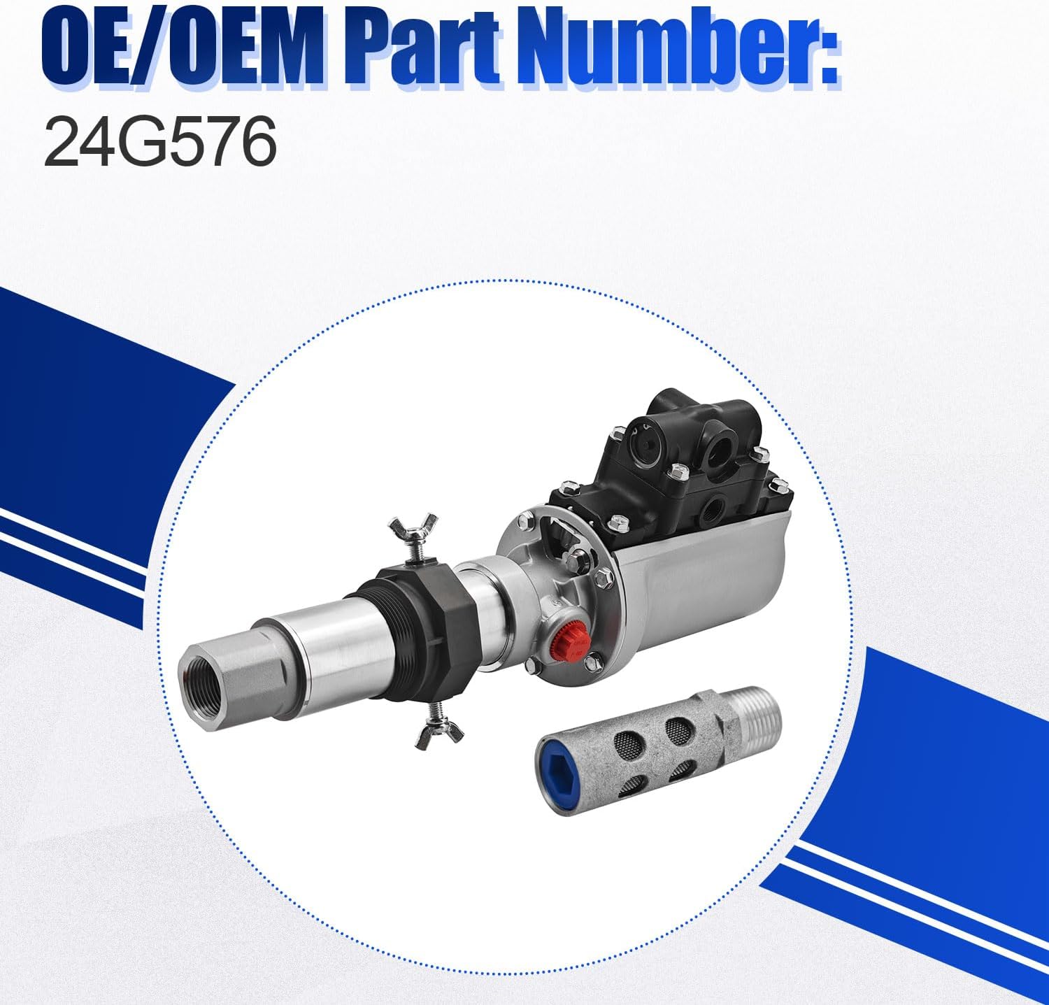 24G576 LD Series Air Powered 3:1 Universal Oil Pump with Bung Adapter