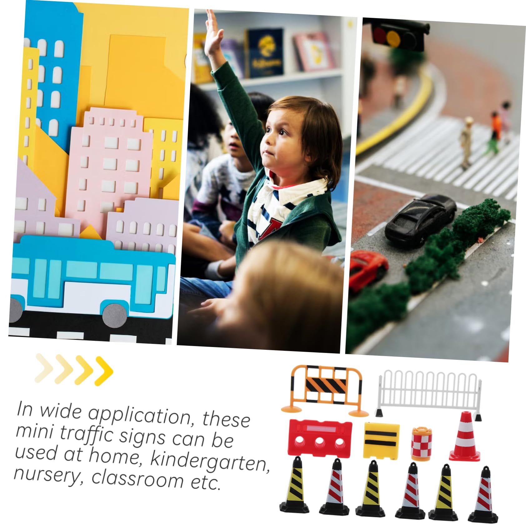 PANNEAU DE SIGNALISATION Miniature Signe Barricade Circulation Enfant