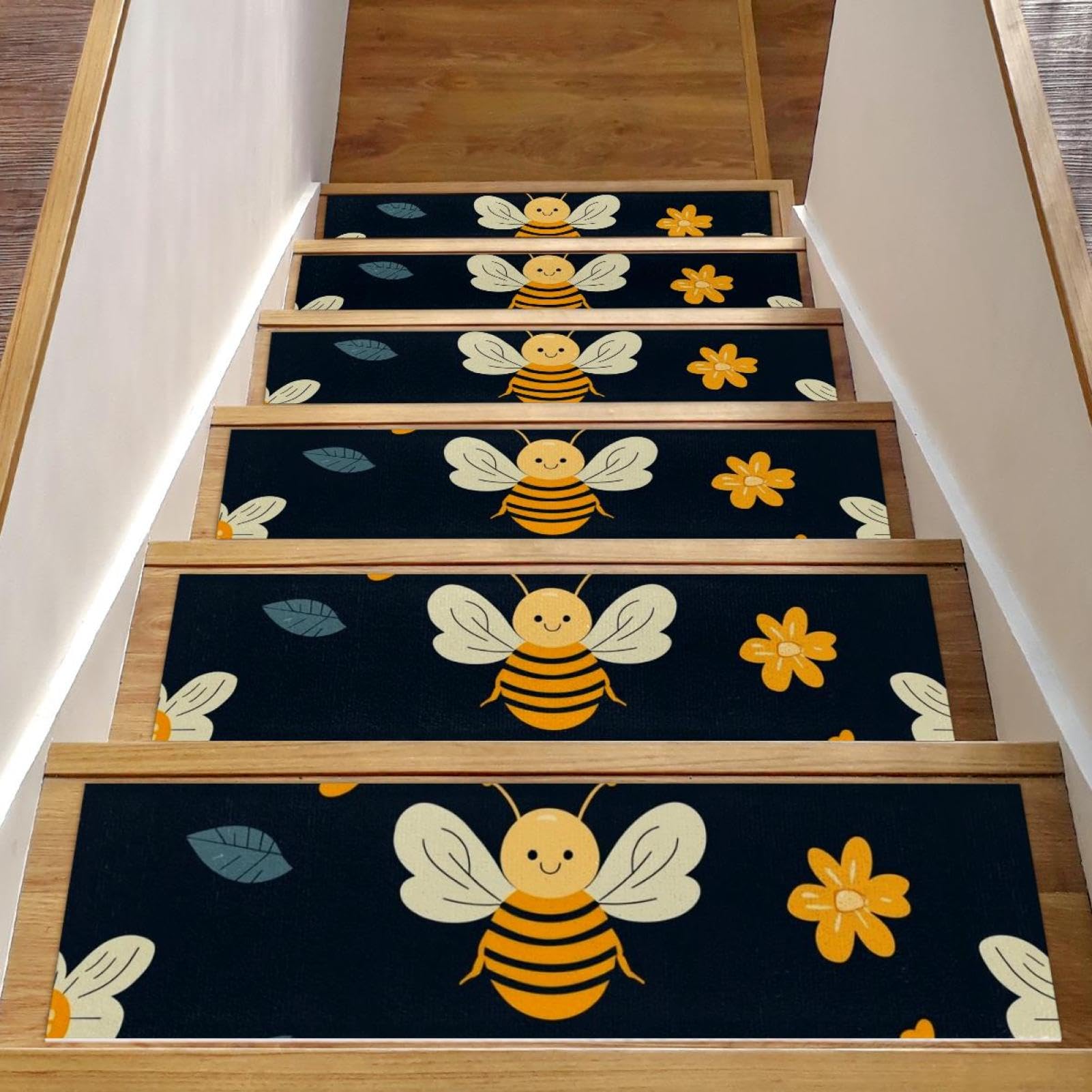 Tapis d'escalier antidérapants lot de 15 protections pour marches en bois