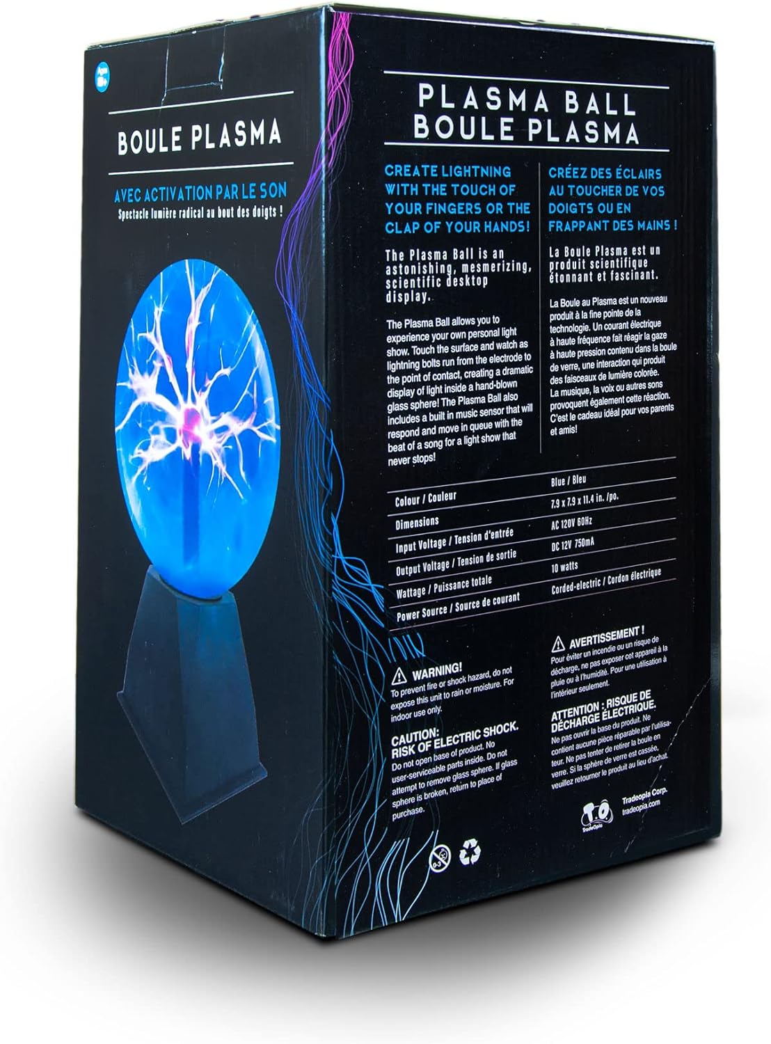 8 Inch Blue Plasma Ball - Image 6