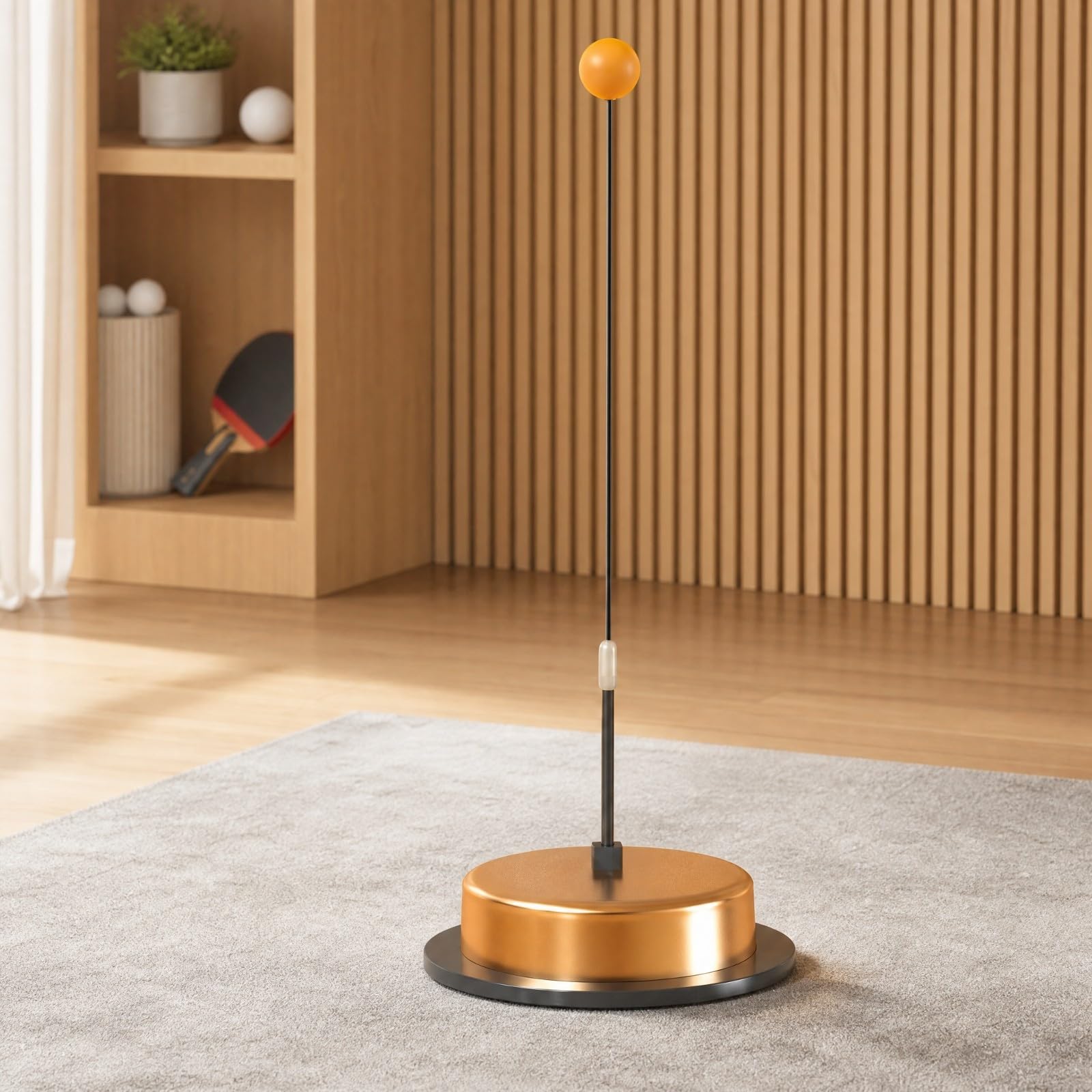 Allenatore da Tavolo con Aste Elastiche Stabile Dispositivo di Allenamento con Base Pesata Compatto per Bambini, Casa