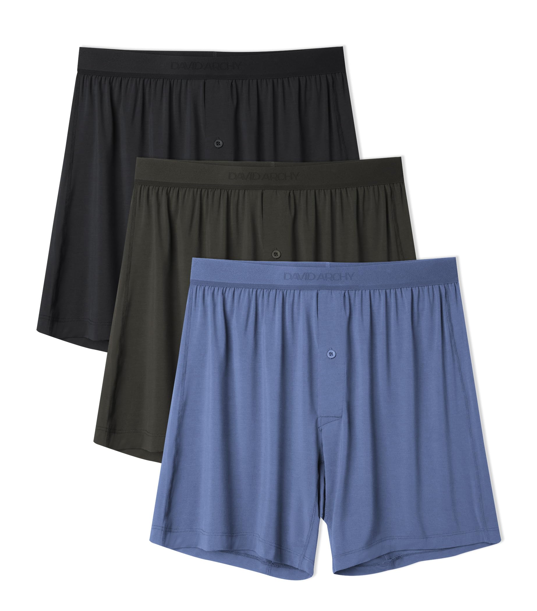 DAVID ARCHY Modal Boxers for Men 3/5 Pack – Ultra-Soft, Loose &amp; Breathable