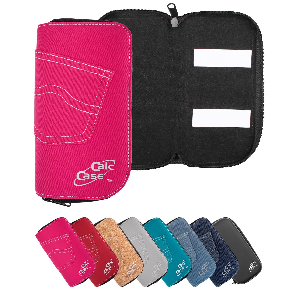 Casio FX 810DE CW Schulrechner mit CalcCase Schutztasche, Fachbuch, Geometrie Set & Displayschutz - Wissenschaftlicher Taschenrechner – ideal für Schule, Studium & Prüfung - Deluxe Set (Pink)