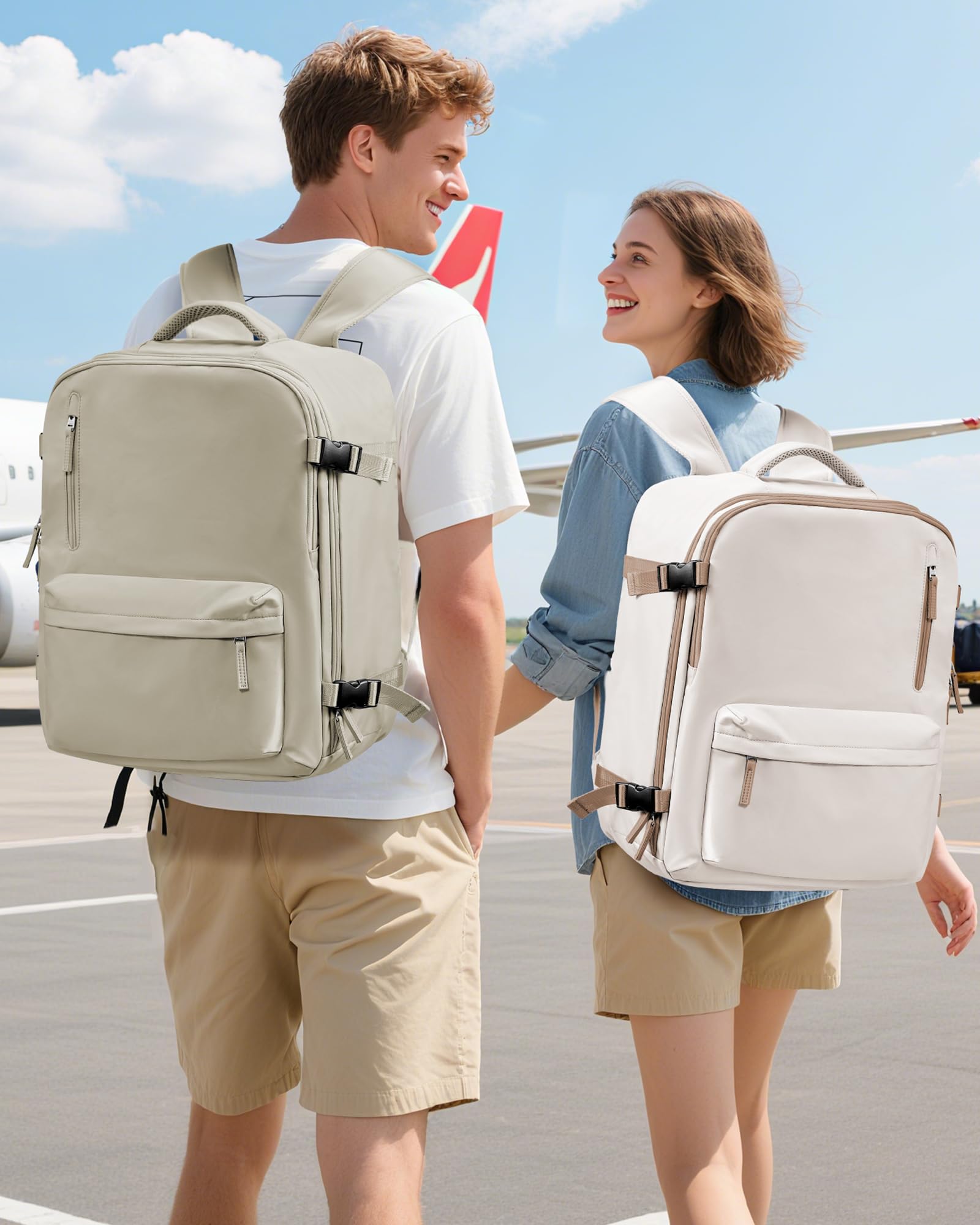 SZLX Zaino Ryanair 40x30x20 Sottovuoto con pompa Zaino Ryanair 40x20x25 Sottovuoto Bagaglio a Mano 40x30x20 Wizzair Zaino da Viaggio 45x36x20 Easyjet Donna Zaino Casual Laptop 14 Pollici Impermeabile