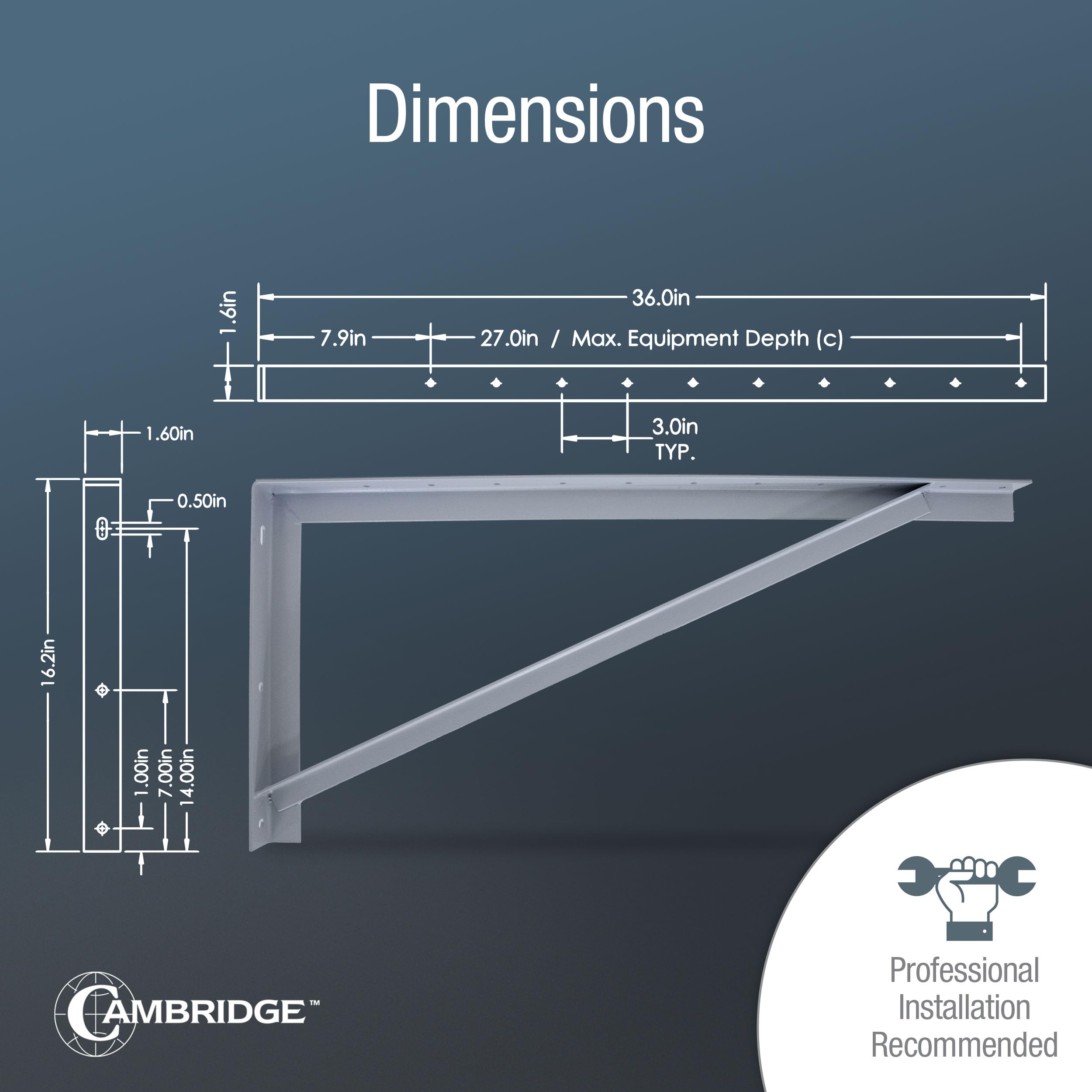 Cambridge Wall Brackets - Secure Mini Split AC -2