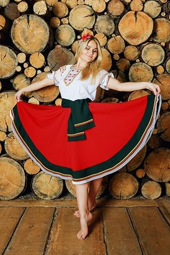 Miniatura 5 de Folk dress dance costume Ukrainian traditional wear red circle skirt white blouse