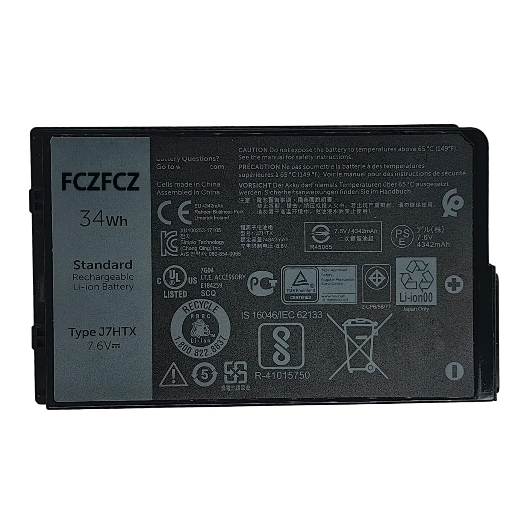 Amazon.com: FCZFCZ J7HTX Battery Replacement for Dell Latitude