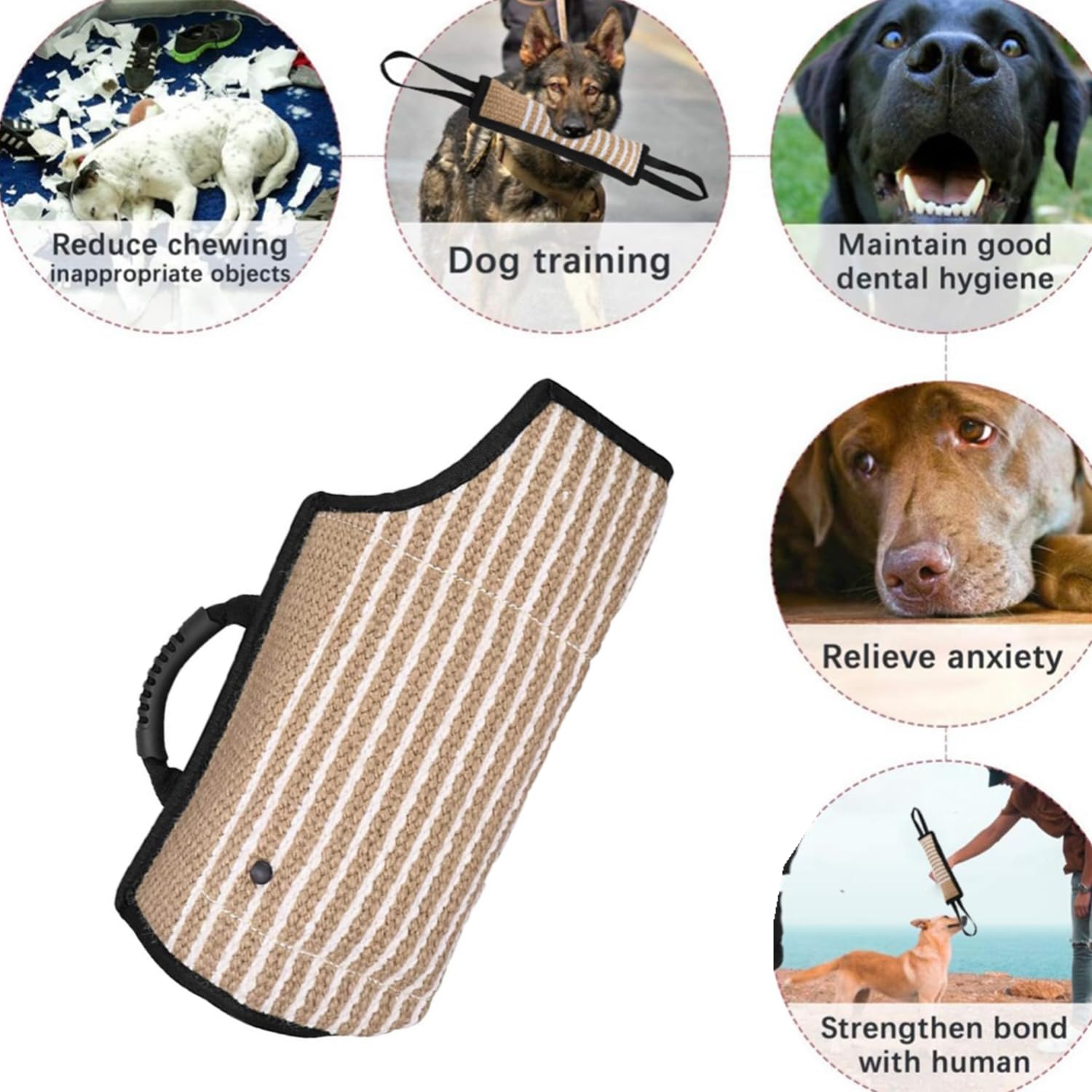 Kit Allenamento Cani Bangminda - Manicotto Protezione E Salsiccia Iuta Per Addestramento Morso - Foto 8