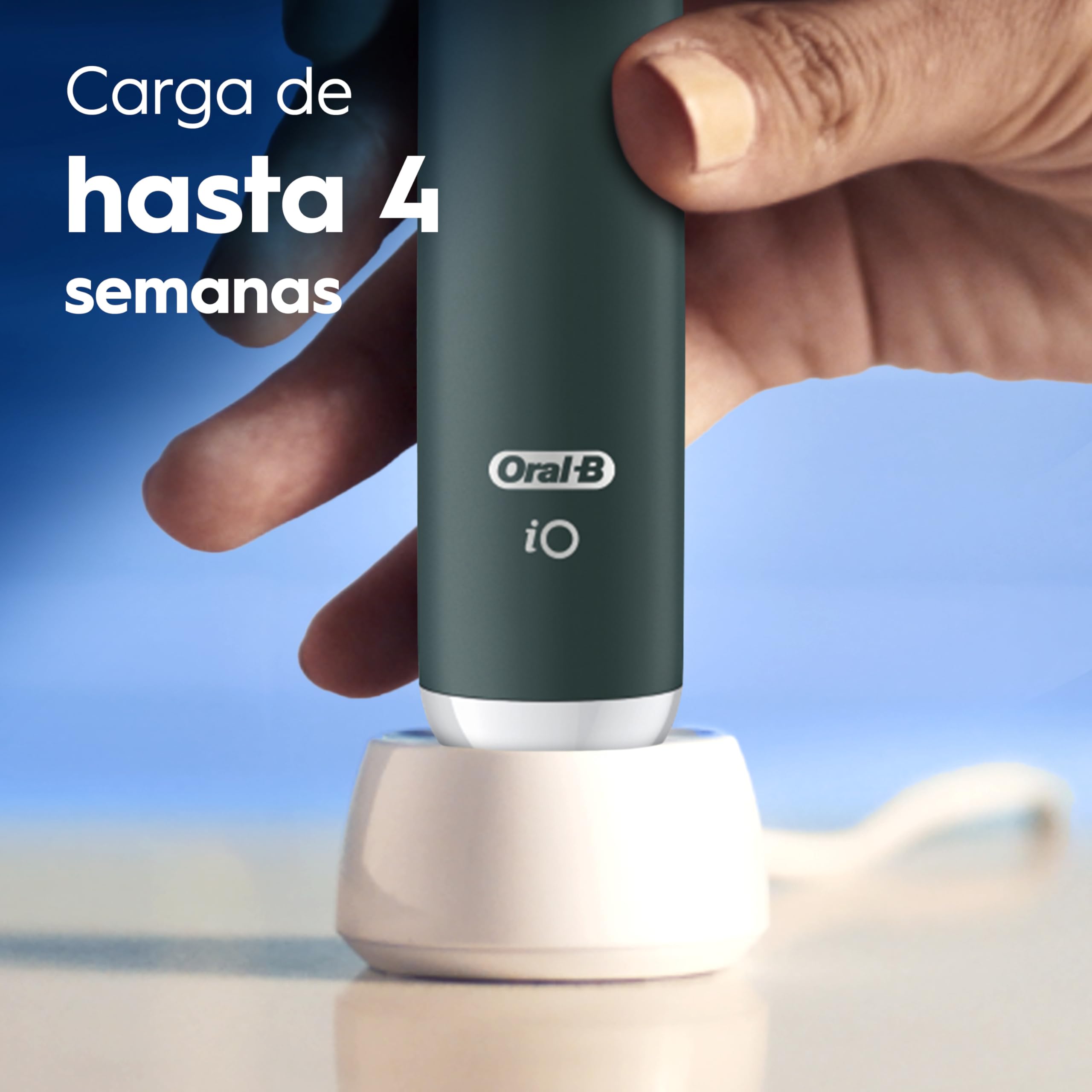 Oral-B iO 2 Cepillo de Dientes Eléctrico, 1 Cabezal, Estuche De Viaje, Verde Bosque - Cepillo Dental con Sensor De Presión, 3 Modos De Cepillado Y Temporizador, Soporte de Recambios de Viaje,